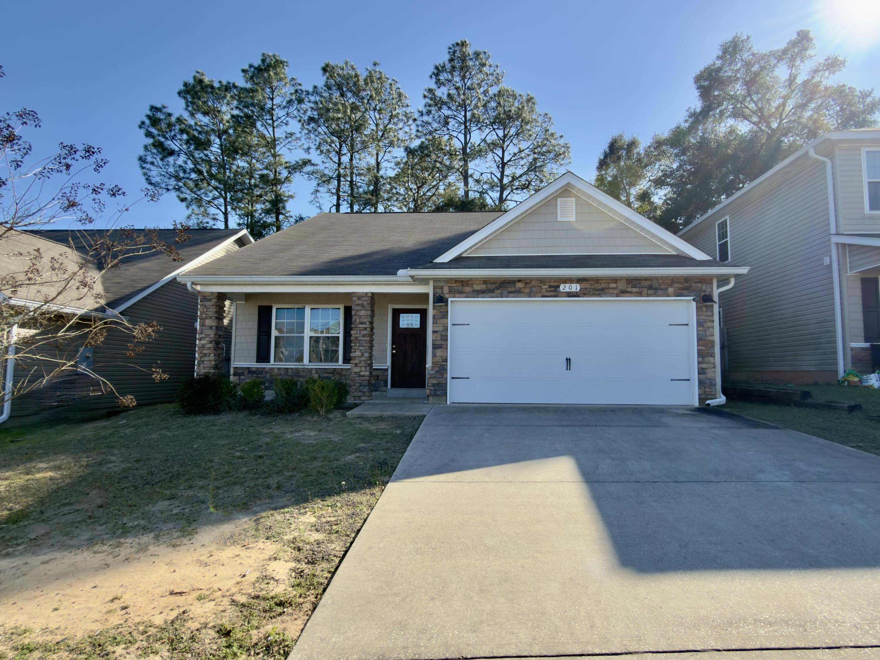 This REO opportunity has your name written all over it. Potential abounds for both owner occupants and investors alike. Located in the heart of Crestview, this 4 bedroom 2 and 1/2 bath home has an attached 2 car garage, privacy fenced back yard and covered back patio. The master bedroom is located on the first floor with a large master bath with garden tub, shower, double vanities and walk in closet. Upstairs you will find the remaining 3 bedrooms with a double vanity full bath, and office nook. Built in 2021, score more inexpensive insurance,  proximity to schools, shopping, restaurants and more. A must see to appreciate.