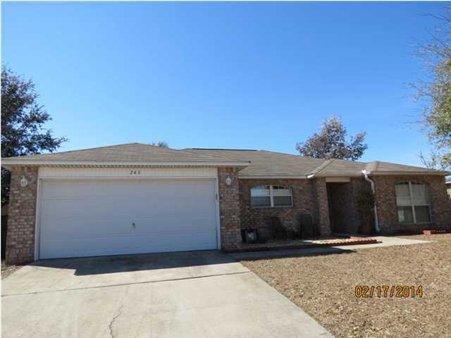 Available 04/05/2014......Easy commute to Special Forces Compound, Eglin, beaches and shopping. Corner lot features privacy and room for the entire family. 3\2 Floor plan boasts a formal dining or office space. Upgrades include new tile and wood floors in the home. Plant ledges and open concept floor plan. Large bedrooms for large furniture. This is a pet friendly home with alot of room in the back yard. Yard building with electricity, covered back porch area for entertaining and double gate for easy entrance. No inside smoking. Pets may be allowed with a $400 non-refundable pet.