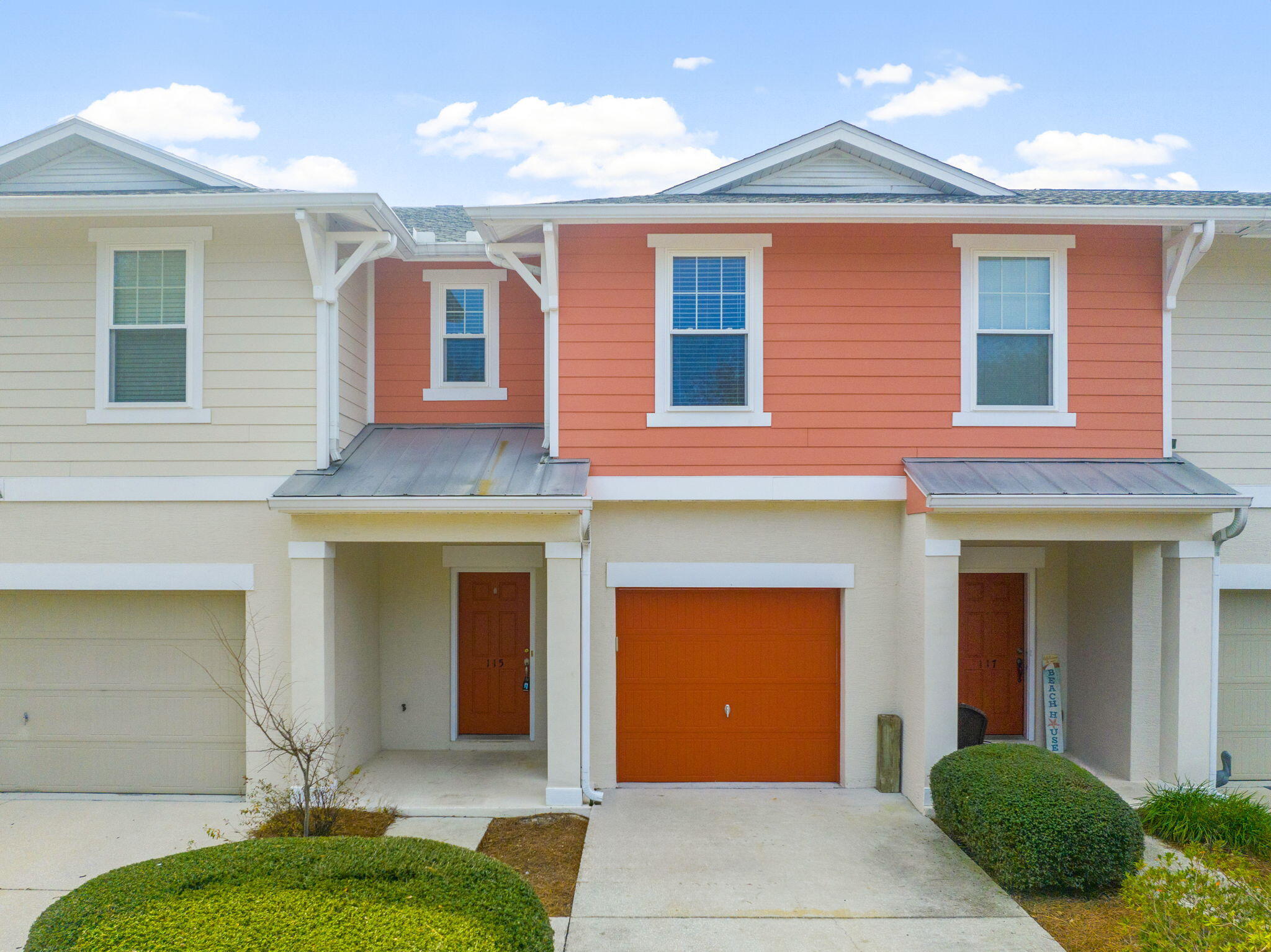 Welcome to your dream home in the Whisper Dunes community, nestled in the tranquil west end of Panama City Beach. This exquisite 3-bedroom, 2.5-bathroom townhouse with a garage offers the perfect blend of comfort and elegance. As you enter the home, the first floor welcomes you with a spacious kitchen boasting stainless appliances and ample cabinet storage. The adjacent living room provides a cozy space to relax, and a convenient half bathroom adds to the functionality of the main level. Step through the charming French doors from the living room to discover your own private oasis - a small fenced-in courtyard with a meticulously sodded yard. This outdoor haven is ideal for enjoying morning coffee or hosting intimate gatherings with friends and family. Venture upstairs to find three bedrooms, including the inviting master bedroom complete with a generous walk-in closet. The well-designed layout ensures privacy and comfort for all family members. Whisper Dunes is renowned for its picturesque setting and community amenities. The beautiful HOA-maintained landscaping creates a lush and inviting atmosphere, while the community pool and pavilion provide a perfect space for relaxation and socializing. Don't miss the opportunity to call this meticulously maintained townhouse your home. Experience the tranquility of the west end of Panama City Beach and the comfort of Whisper Dunes living. Schedule your viewing today and step into a lifestyle of elegance and convenience.
