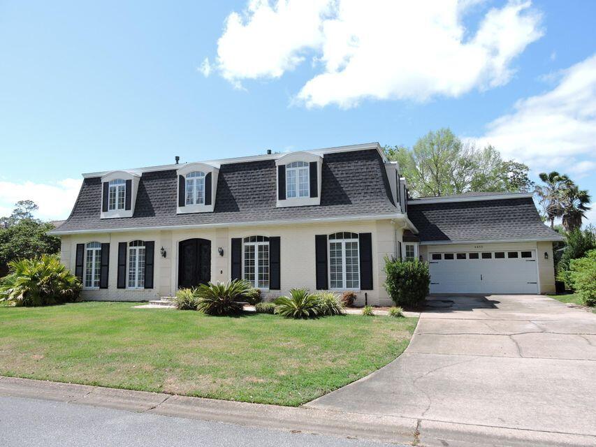 *Available July 29th!*
This is the house you are looking for! Welcome home to the exclusive gated community of Southwind at Bluewater Bay. Located on the 5th hole of the prestigious Bluewater Bay Golf Course, 4403 Windrush is a gem. With your very own private pool and private boardwalk leading to a lake that overlooks the fairway, coming home every day is like a vacation! Enter your French country-style home through the amazing custom made copper double doors. And those beautiful white bricks are not painted. They are imported white bricks from Europe! A grand curved staircase and great open foyer greet you as you walk in the door. The wood floored dining room and living room, as well as the marbled hallway open to an amazing view of the pool through large ceiling to  floor, wall to wall, windows. Gorgeous columns and a fireplace accent this open floor space. Light flows through this open home and makes it feel cheery and relaxing! Enjoy your beautifully updated kitchen with granite counters and SS appliances. Two bedrooms on the first floor share a Jack & Jill bath. Follow the grand curved staircase to the 2nd floor where your enormous master suite and bath await you. Enjoy your evenings relaxing on the fantastic patio that overlooks the pool. The master bath has also been updated with granite counters and a tiled shower. There is an additional junior suite on the 2nd floor with a brand new tiled shower.

HVACs updated in 2015 & 2016. Water heaters updated in 2017 & 2020. New pool heater in 2020. Roof 2014.

Located on an executive level street, the neighborhood is fabulous. Walking, biking, and riding your golf cart on the course after hours is allowed and encouraged! Don't miss out on your opportunity for a truly unique experience!

Lawn care, pest control, and pool service included!
Small pets considered w/ owner approval. 
To request a showing, please call Sound Choice Real Estate at 850-389-8533
