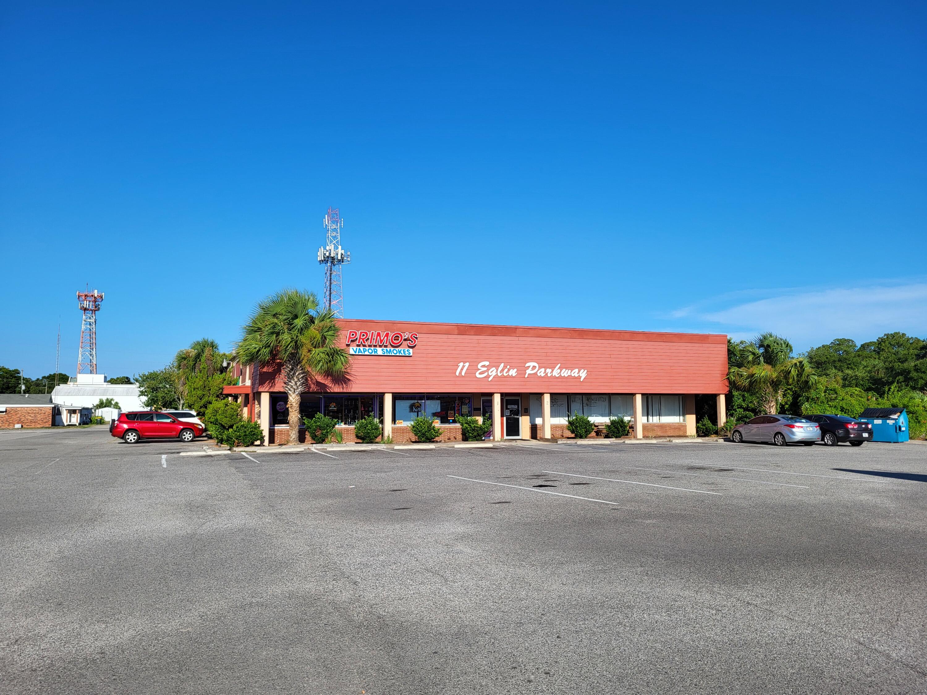 Includes 3 income producing buildings on 1.47 acres with over 300 feet of frontage on Eglin Pkwy and approx. 200 feet on Chestnut Ave on the rear of the property which provides access to Hollywood Blvd and the stop light intersection of Eglin Pkwy and Hollywood Blvd.  11 Eglin Pkwy is 11,000 sqft retail building, 3 Eglin Pkwy is 800 sqft retail building, and 13 Eglin Pkwy is 1,800 sqft restaurant. Traffic count is 36,500 cars per day. Potential gross rental income of over $137,000 with most tenants on short term leases or month to month which will allow for an investor to purchase, redevelop, or owner-user.  Property has 4 tax id numbers:  13-2S-24-1910-0367-0000,13-2S-24-1910-0542-0000, 	
13-2S-24-1910-0541-0000, 13-2S-24-1910-0446-0000.