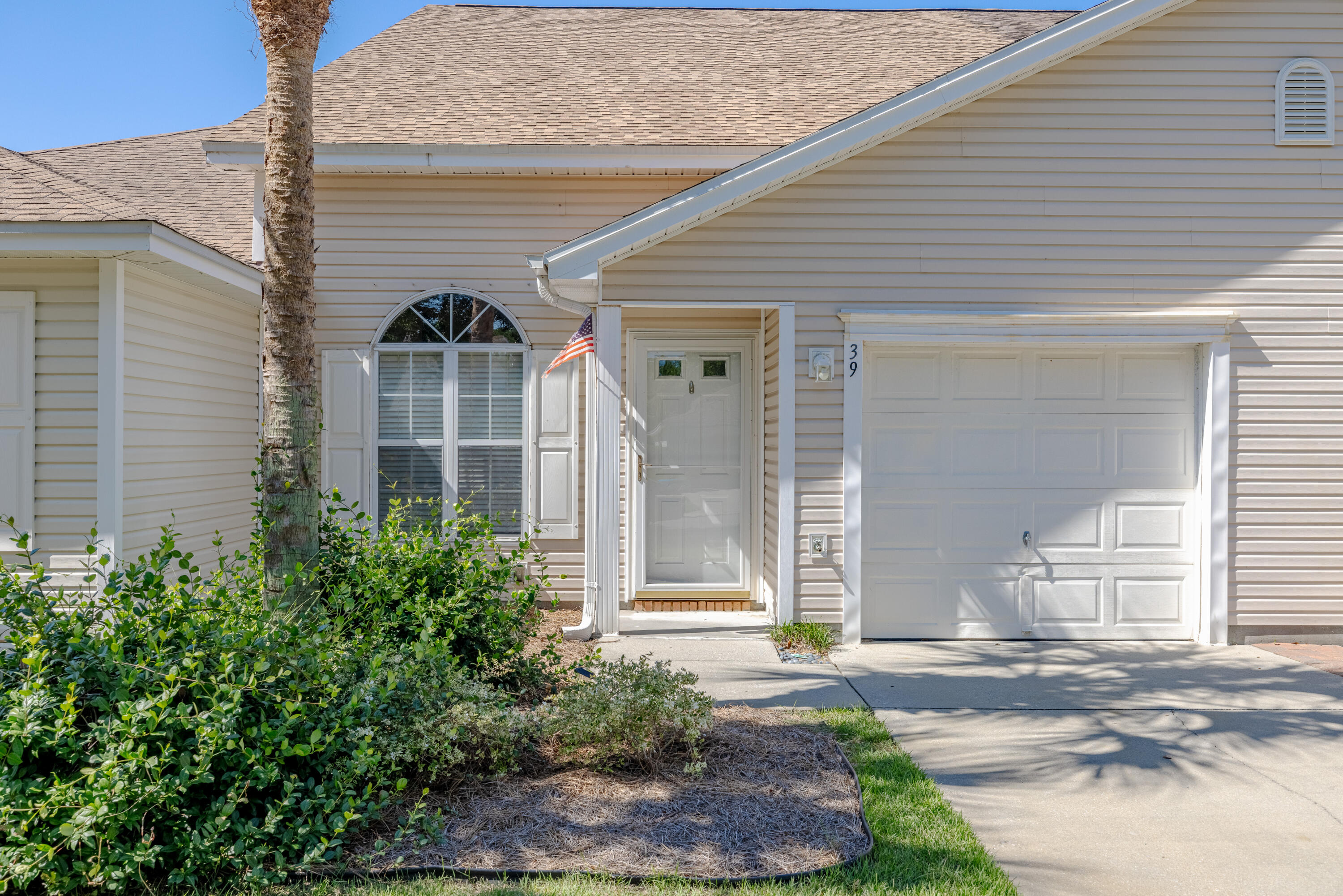 Discover this beautiful 3-bedroom townhome in the highly sought-after Palmetto Trace community, offering a perfect blend of comfort, convenience, and scenic views. Located with no backyard neighbors, you'll enjoy a serene view of the pond from your home. This spacious townhome features an inviting floor plan with a ground-floor master suite for ultimate privacy, and two additional bedrooms on the second level. A unique third room provides versatile options—it could be your ideal bunk room, workout space, or home office. The home is well-maintained with a roof that's only a year old and an HVAC system that's just two years old. Additionally, there's a finished area in the garage, perfect for a hobby room or an additional office. (SEE ADDITIONAL REMARKS FOR CONT. DESCRIPTION) Residents love Palmetto Trace for its welcoming community atmosphere, complete with sidewalks throughout, two community pools, and a convenient location near Pier Park, Gayle's Trail, Frank Brown Park, and the beautiful emerald waters of PCB.  This townhome offers the perfect opportunity to experience comfortable, coastal living. Don't miss out on making this wonderful home yours!