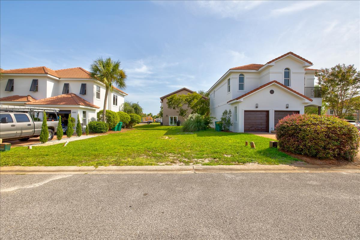 Least expensive lot on the Market in the Gated neighborhood of Calusa Bay where you can drive a golf cart to the beach. Build your dream home and enjoy all that Destin has to offer with this centrally located subdivision. Association offers a community pool and a gated entrance.