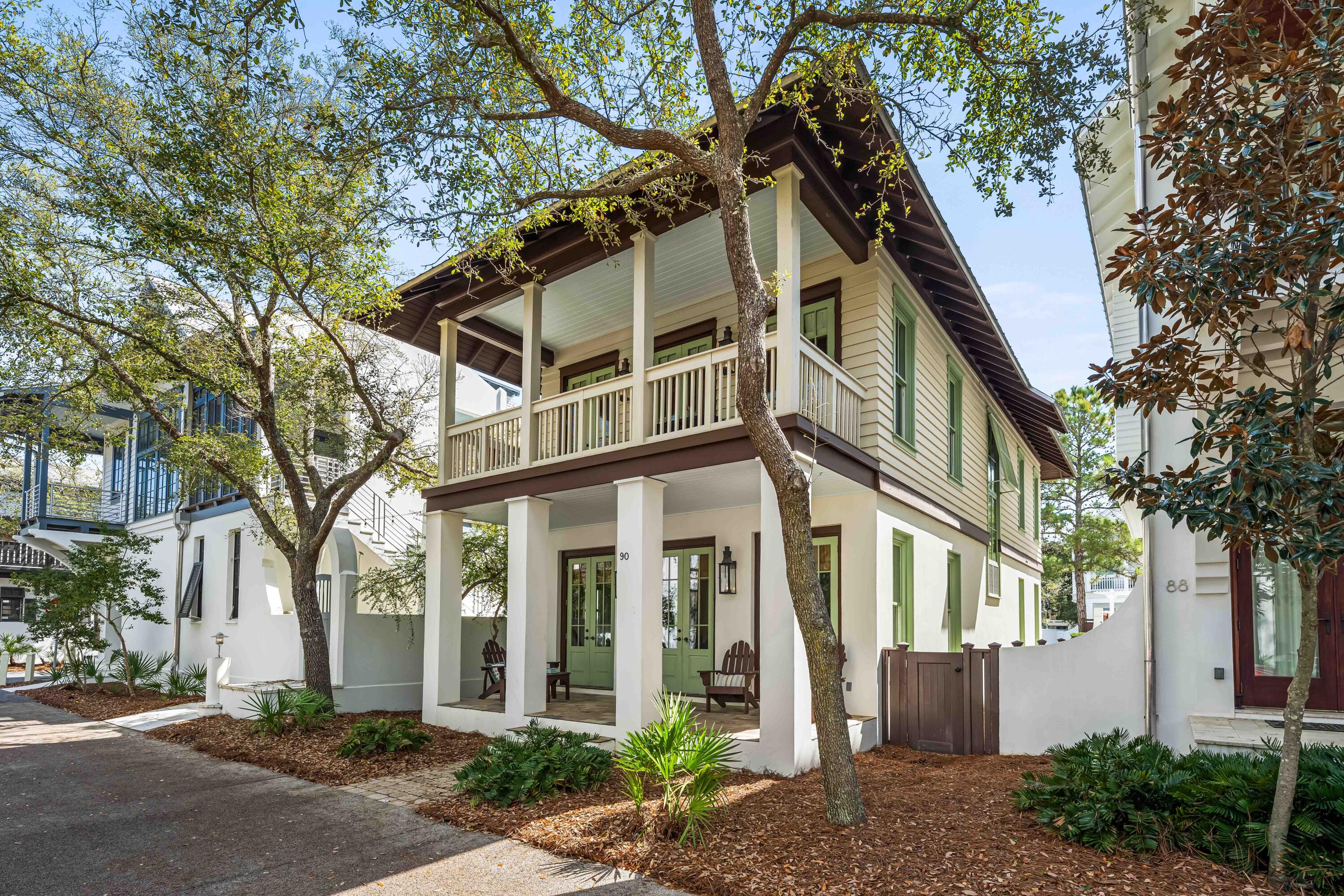 Welcome to this story book Rosemary Beach cottage on Atticus Road! This cozy three-bedroom home, plus an extra bunk room, offers a perfect mix of convenience and calmness.
On the first floor, you'll find a beautifully updated kitchen flowing seamlessly into the dining and living areas, creating a welcoming atmosphere filled with natural light. A first floor guest bedroom is the perfect option for those who find stairs a challenge.
Head upstairs to the Primary Bedroom with its impressive, wooden cathedral ceiling, large ensuite bath, and an expansive balcony overlooking the serene greenery of Atticus Rd.  In addition, you will find the cheery, light and bright guest bedroom and adorable bunk room separated by a shared bath. 
Enjoy the perks of living in this community, SEE MORE from the private pool and cabanas at the owners' club, the 4 additional community pools, the fitness center and tennis courts to the stunning Gulf of Mexico accessed by 9 private community walkovers.  You are also near the many shops and restaurants that are located in the heart of Rosemary beach.
This cottage is the ideal blend of comfort and location, perfect for those seeking coastal living at its finest. Don't miss out on this dreamy opportunity! Information in this listing is deemed to be correct, but please verify any info that is important to you.