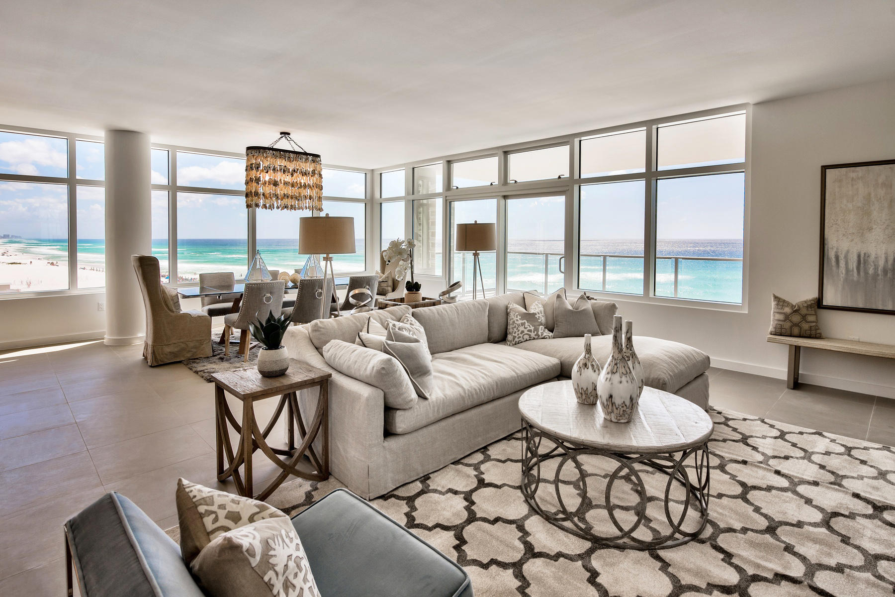 1900 Ninety Eight is Destin, Florida's first Gulf front condominium developed since 2007. Each exquisitely designed luxury residence features a panoramic view of the Gulf of Mexico from its private, 12-foot deep balcony equipped with an electric grill. The open plan with clean, flowing lines invites beams of natural light inside through an expansive wall of windows. Interior design elements that include custom cabinetry, marble and quartz countertops, Thermador kitchen appliances and porcelain stone floor tile makes this three bedroom, three bath residence truly incredible. Amenities include a rooftop pool, spa, fire pit & state of the art fitness center, along with gated entry, heated and cooled elevator and lobby areas and two levels of parking beneath the residences.