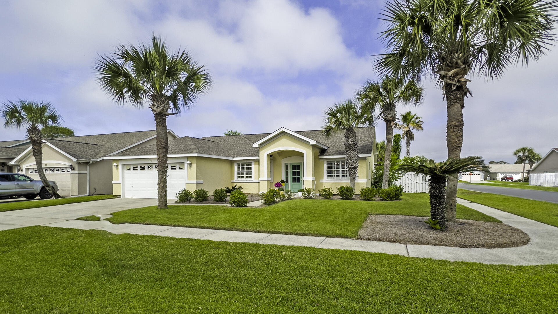 ~PRICE CORRECTION~- Coastal Living at Its Finest! Discover your dream home in the highly sought-after Summerwood neighborhood! This well-maintained 3 bedroom, 2 bath home sits on a spacious corner lot, just a short stroll from the beach and vibrant Pier Park. Step inside to find a warm and inviting living space featuring wood and tile floors, a cozy fireplace, and an a split bedroom layout perfect for entertaining. The kitchen boasts solid surface counters, stainless steel appliances, and ample storage for the chef in the family. Enjoy Florida living year-round with your very own private pool and screened-in porch, ideal for relaxing or hosting gatherings. The two-car garage offers convenience and extra storage. This home blends comfort, style, and location perfect as a primary home