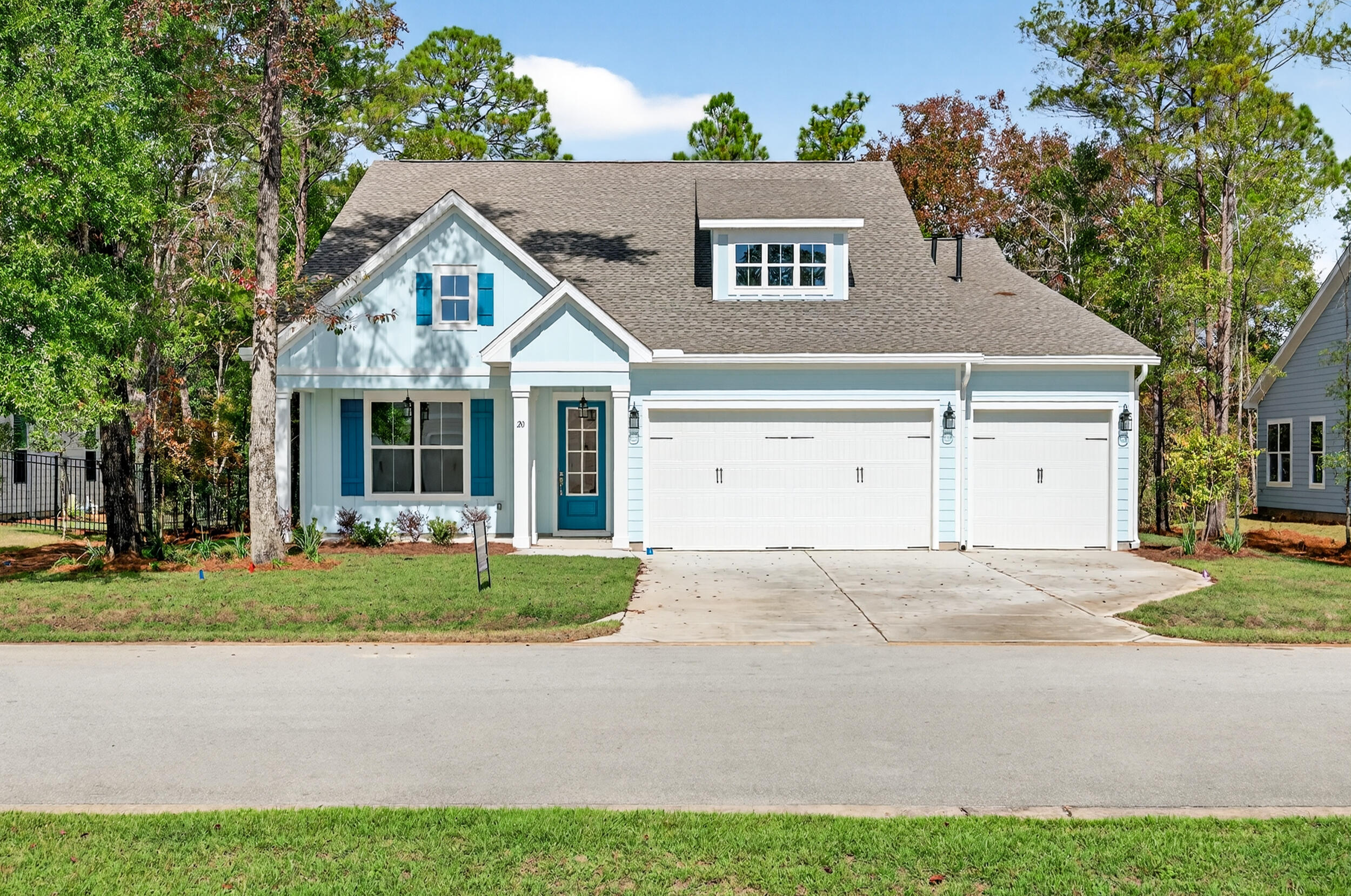 READY NOW!!!!!!!  Close Out!!!  Up to $10K in Closing Costs on contracts written by 03/31/26.  Must use Traton Homes Preferred Lender.  New construction in Freeport.  Magnolia Bay Estates is a gated community, located conveniently off FL-20. This highly desirable ranch plan home reflects one level living at its finest. The Marco home plan which sits on Lot 20 boasts 4 bedrooms and 3 full baths with a 3-car garage. The kitchen is bright and airy with a Navy Blue Island and warm blue herringbone backsplash, quartz counter tops, stainless steel appliances with hood and large walk-in pantry. Large open concept living in the main areas with LVP. The main bedroom has a spacious walk-in closet, separate shower/tub and double vanities.
