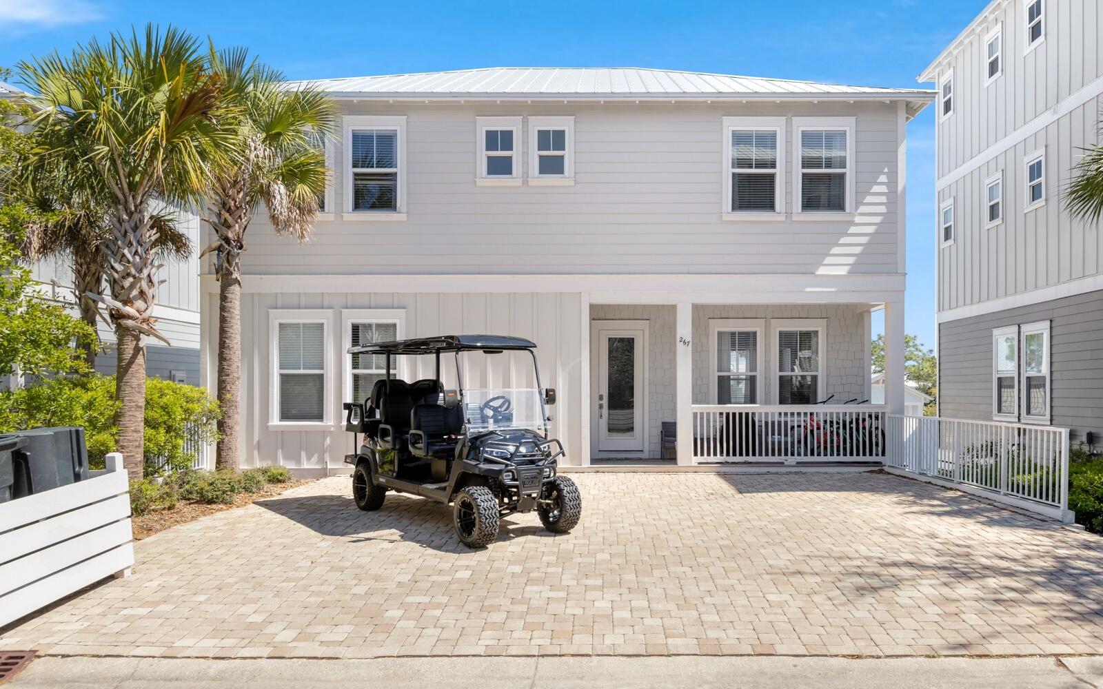 Welcome to 267 Gulfview Circle, a beautifully appointed home in the highly sought-after Highland Parks neighborhood just off 30A. Ideally located minutes from the beach, restaurants, and shopping, this fully furnished 4-bedroom, 3.5-bath home blends comfort, convenience, and coastal charm. Step inside to an open-concept living and dining area designed for gatherings and effortless entertaining. Large windows flood the space with natural light, enhancing the home's bright and airy feel. The kitchen flows seamlessly with ample seating and a layout perfect for hosting family and friends.

This home is offered fully furnished and includes a 6-seater golf cart making it truly turnkey as a primary residence, second home, or exceptional investment property.

Highland Parks is known for its fantastic amenities and relaxed coastal lifestyle. Enjoy a resort-style pool with hot tubs, a fire pit, BBQ area, and a community viewing tower offering breathtaking views of the Gulf and surrounding state forest. With two public beach accesses nearby, owners and guests can experience the best of 30A living with ease.

267 Gulfview Circle delivers the ideal combination of location, amenities, and styleready to welcome you to the beach life.