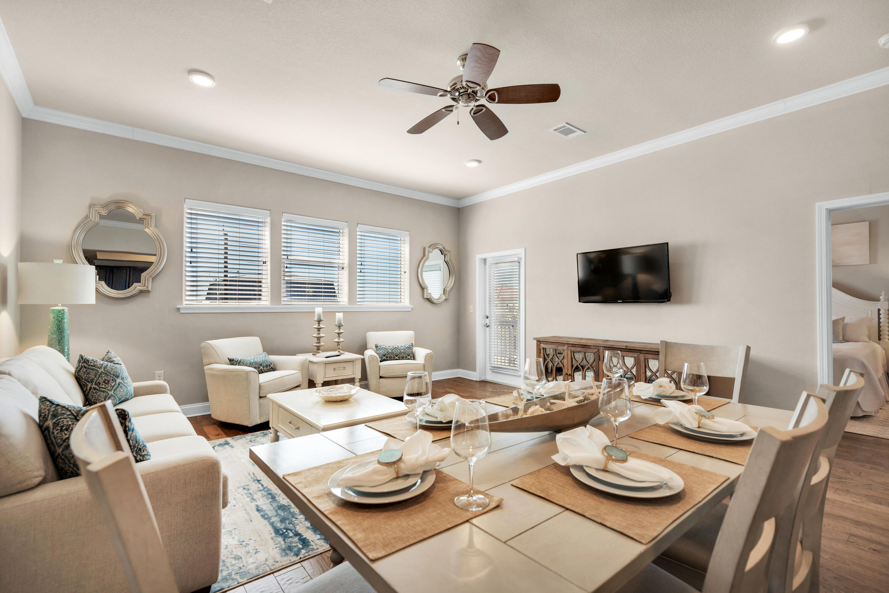 Prominently positioned directly across the street from the Gulf of Mexico, this fully furnished turnkey condominium is located FRONT ROW in the most desirable building C. 
Alerio C304 offers three spacious bedrooms, two bathrooms and can comfortably accommodate up to nine guests. 
Notable features include 10 ft ceilings, granite countertops, wood floors throughout, stainless steel appliances, private balcony with stunning gulf views, and less than a two-minute walk to the beach. Located in the heart of Miramar Beach, Alerio features a fabulous heated pool, hot tub, splash pad for kids, outdoor grilling area, and two private deeded beach accesses. Hop in your golf cart for a short ride to shopping, dining and entertainment along Scenic 98.  Copy & paste the link for more info: https://www.destin-palms.com/booking/alerio-c304/1769-144941.