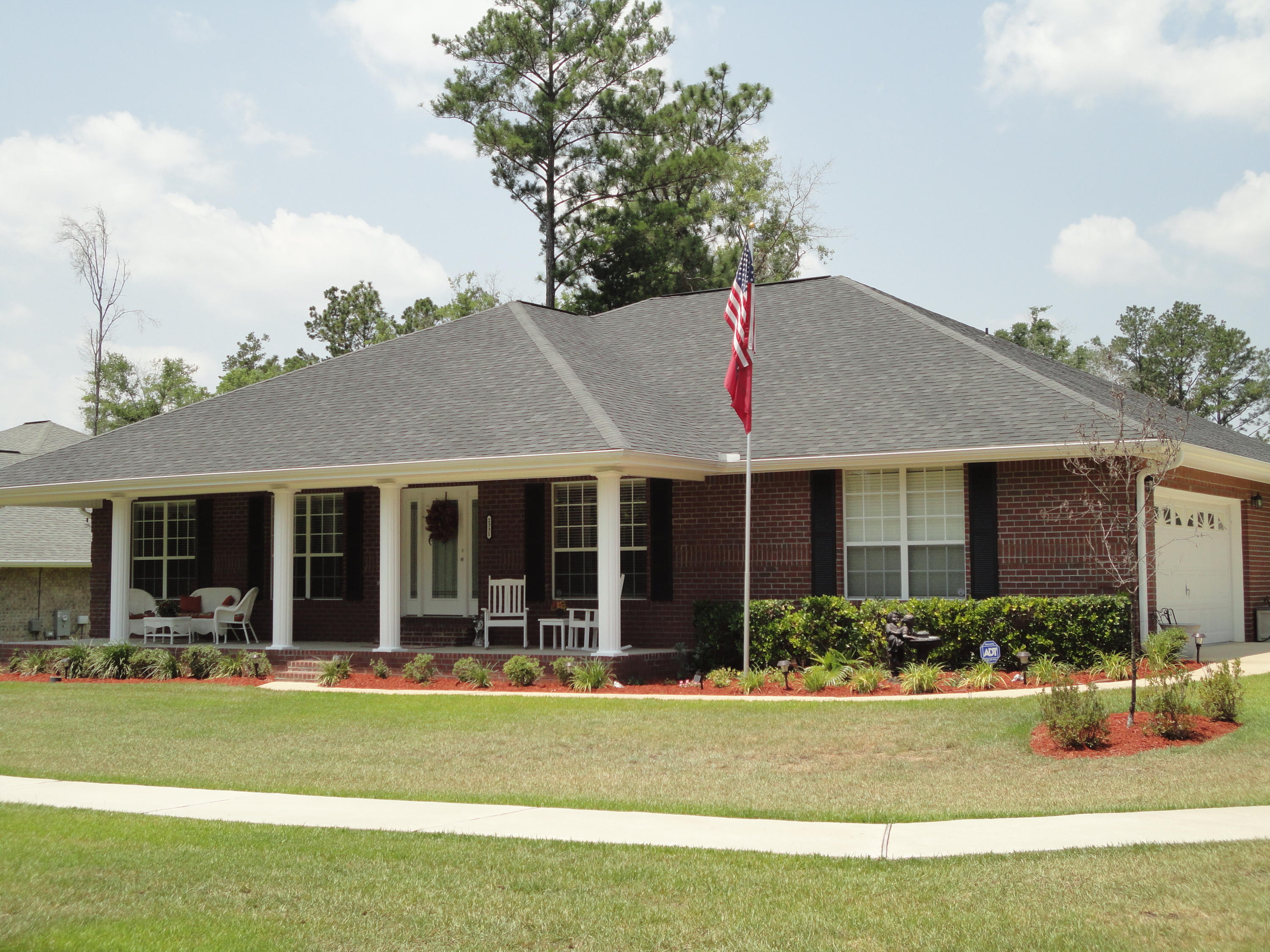 Beautiful, 4 BR, 3 BA home in Northwest Crestview located on a large corner lot. The home has a decorative brick exterior, with a large front porch perfect for relaxing on. Walk into a large entry way and into a large living room with an electric fireplace and vaulted ceilings. Enjoy a spacious kitchen with plenty of cabinet space, granite countertops and an island for extra space. The master bathroom has a four foot shower w/seat, double vanity w/granite counter tops, garden tub,elongated toilet, and a spacious walk-in master closet. Walk out back to a spacious patio and large fenced in back yard. This home is a must see. Call for an appointment today!!