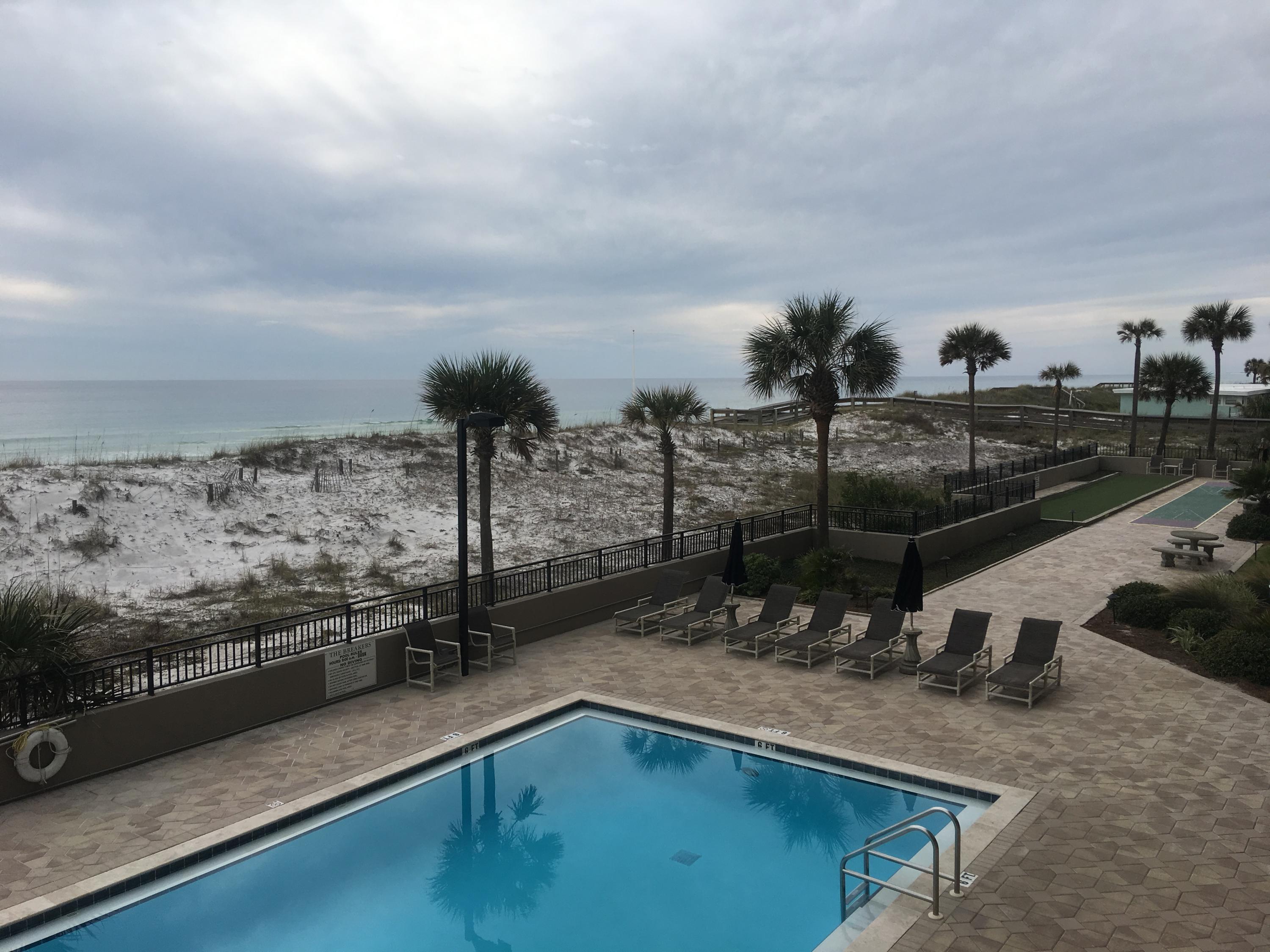 This lovely beach front condo is your ticket to the fabulous beach lifestyle. Make family memories and you can also rent it out and take advantage of the lucrative rental market. Expansive view of the coast from this 5th floor condo. Stylish decor and great amenities. Located near many fun restaurants and attractions. Buyer to verify all information. Photos coming soon go to rental website for pics until then https://www.breakersfwb.com/315583/