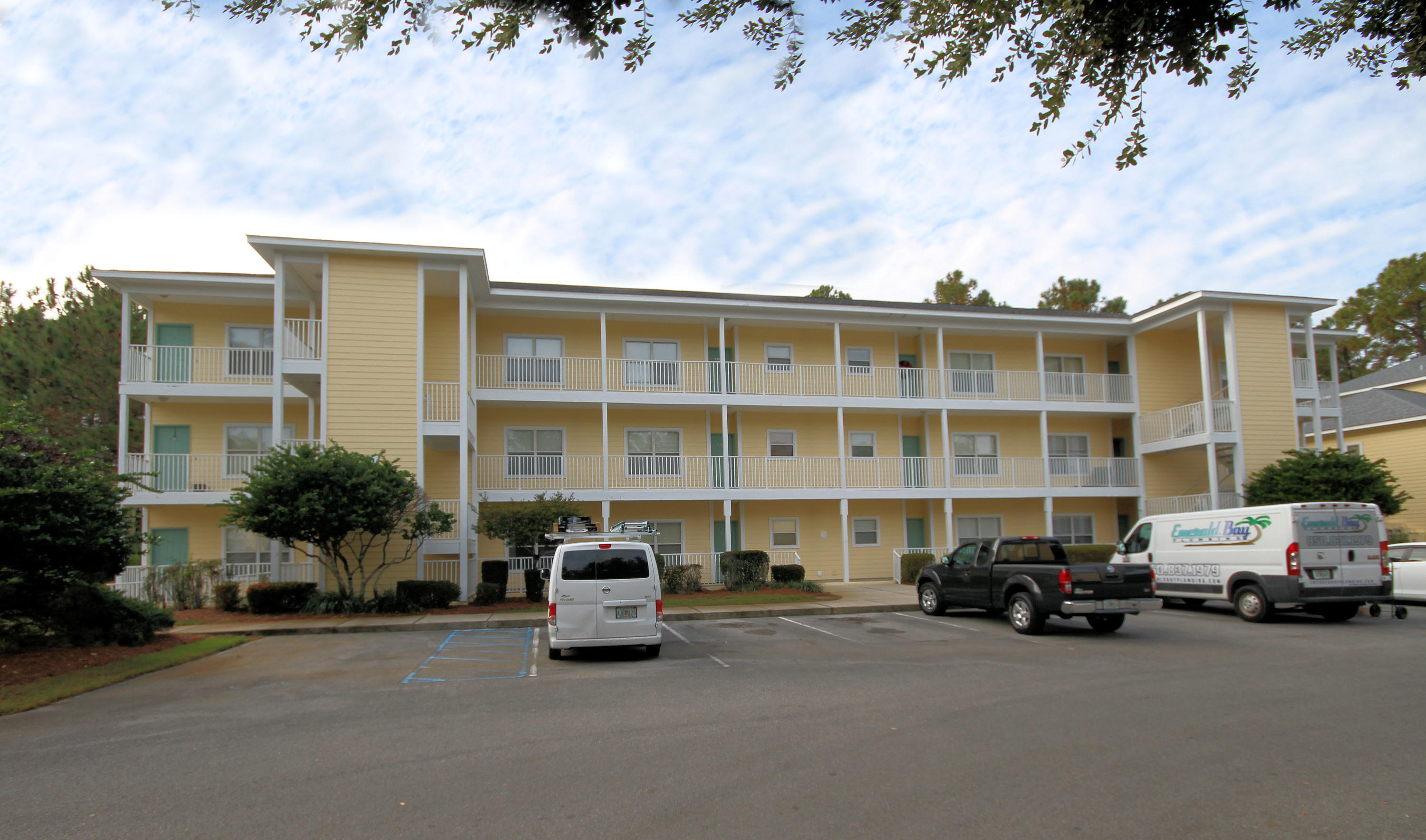 Ground Floor two bedroom, two full bath Condominium with fenced patio facing green space. This lovely condominium has tile throughout. Kitchen features stainless appliances, approximately 2 years, old with breakfast bar overlooking dining and living area. Plenty of closet space and full size laundry room with washer and dryer. Park right in front of your unit for convenient access. Pointe of View condos are in a perfect location; near the 30A Beaches of South Walton, Shopping at Grande Boulevard, and Sacred Heart Hospital. Condominium complex features swimming pool and backs up to green space with shade trees. Investment opportunity awaits as unit is currently leased.