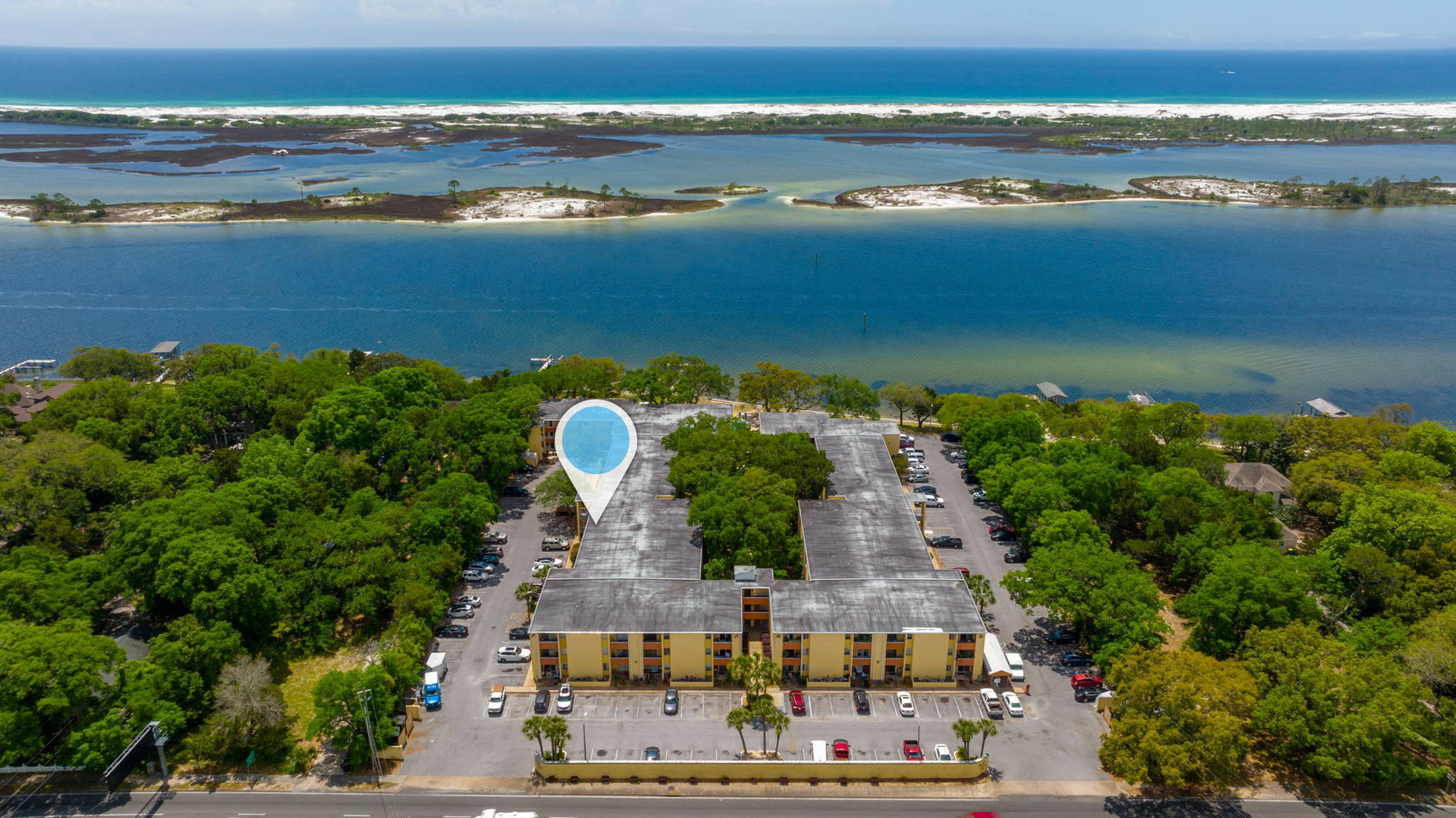 Without a doubt, the nicest unit in all of The Cedars.  Top floor, corner unit, & direct waterfront. This two-bedroom unit has been meticulously renovated and features beautiful direct views of the Intracoastal Waterway/Santa Rosa Sound. Gutted to the studs and rebuilt with an entirely new layout unlike any other unit at the Cedars. The amazing kitchen had a wall removed allowing for a huge spacious kitchen with a long island. New wood white shaker style cabinets featuring soft close doors and drawers, dovetail joints, quartz counters, and a hood. There is also additional pantry storage, a ss apron front sink with cutting board, strainer basket and a disposal. This is truly a dream kitchen especially for a condo of this size.