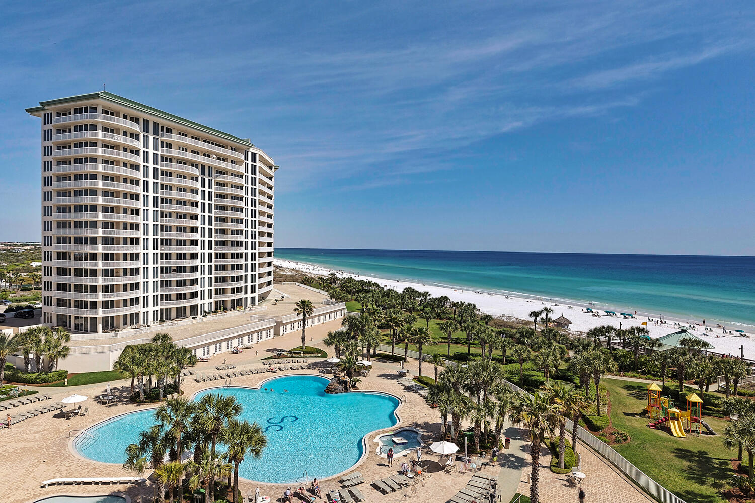 Do not miss this fabulous gulf front, rental restricted, renovated and fully furnished condo. From the elegant lobby, your semi-private elevator opens directly into the condo's foyer. Step into the spacious living/dining area with views that will take your breath away. The kitchen boasts quartz countertops, stainless steel appliances and a ''breakfast'' or ''sitting'' room overlooking the sugar white sand beach and emerald green waters of the Gulf of Mexico. The master bedroom, also with amazing views, is spacious with floor to ceiling windows. The large private terrace can be accessed from the living area and master bedroom. The master bath boasts double vanities, Jacuzzi tub, walk-in shower and water closet. The two guest bedrooms share a second terrace. There is a large laundry room with a sink and more cabinet and counter space. This unit is perfect as a full-time residence or second home. St. Thomas has a private pool, hot tub and grill area just steps away from the beach. An elegant and beautifully remodeled lobby makes a "WOW" first impression. An assigned garage parking space and a climate-controlled storage unit are included. The Silver Shells Resort, sitting on 27+ beautifully landscaped acres, is gated and guarded 24/7. Additional amenities include a second large lagoon pool, hot tub and kiddie pool, 6 pickle ball courts, 2 tennis courts, basketball court, indoor/outdoor pool, state of the art cardio and weight rooms and a Sand Bar on the beach open in season. Also located on the resort is a Ruth Chris Steakhouse and the Silver Shells Day Spa. Situated on 27 acres with approximately 1000 ft. of beach frontage, no other resort compares.