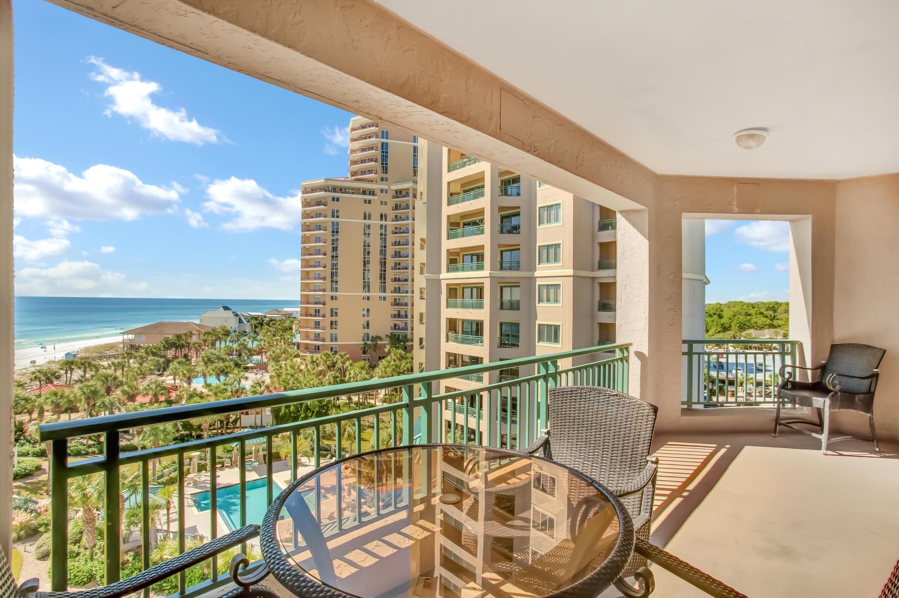 Breathtaking panoramic views of The Gulf Of Mexico can be enjoyed from the large private balcony of this 7th floor condo located in rental restricted Southwinds II. An abundance of natural light shines through the wall of sliding glass doors making the condo nice and bright. Enjoy comfortable beach living with this open floor plan of living area, dining area, and full kitchen with breakfast bar all open to each other. The master bedroom has an en suite master bath with double vanity and ceramic tile flooring. Two guest bedrooms and one large bath complete the condo. Lots of storage through out including a separate full size storage cage. Owners enjoy the gulf side pool and BBQ/grilling area as well as Southwinds' private beach with gated walk. As an introduction to the Sandestin lifestyle, we invite our new owners to explore amenities that make Sandestin special. The listing brokerage and seller(s) are presenting the buyer(s) of this property with (2) 90-minute rounds of Tennis court time, a golf foursome at one of our three championship courses, and a round of golf for up to four (4) players at the unrivaled Burnt Pine Golf Club.

Sandestin Golf and Beach Resort features more than seven miles of beaches and pristine bay front, four championship golf courses, 15 world-class tennis courts, a 226-slip marina, a fitness center, spa and celebrity chef dining. Shop, dine and play at the charming pedestrian village, The Village of Baytowne Wharf and more. Inside the gates of the resort, residents enjoy a balanced lifestyle of high-class living, spanning the 2,400 acres from the beach to the bay. Everything within the gates of the resort is accessible by golf cart or bicycle. The entire resort is interconnected by miles of pedestrian, bike and golf cart paths that weave through groves of live oaks, meandering past natural lagoons, fountains, man-made lakes, and meticulously landscaped fairways
