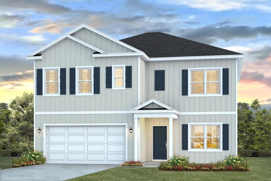 BRAND NEW CONSTUCTION starting NOW IN SHOAL RIVER Community in S. Crestveiw, sidewalks & Community POOL & Pavilion. The Hayden 5 bedroom, 3 full bath 2 story hm. with a loft/flex/or additional living room area on the 2nd floor. Fabulous open design, perfect for the family & entertaining. Large island in the kitchen for extra seating, dining area, stainless steel appliances, smooth top range, quiet dishwasher, built in microwave & pantry. 2nd bedroom downstairs with a full bath. Spacious bedroom 1 & adjoining bath upstairs with a 5' shower, double sinks/vanity & large walk in closet. Nice wood look flooring throughout & Frieze carpet in bedrooms. This home comes with the Smart Home 'Connect' feature that includes your video camera/doorbell, keyless entry & MORE.