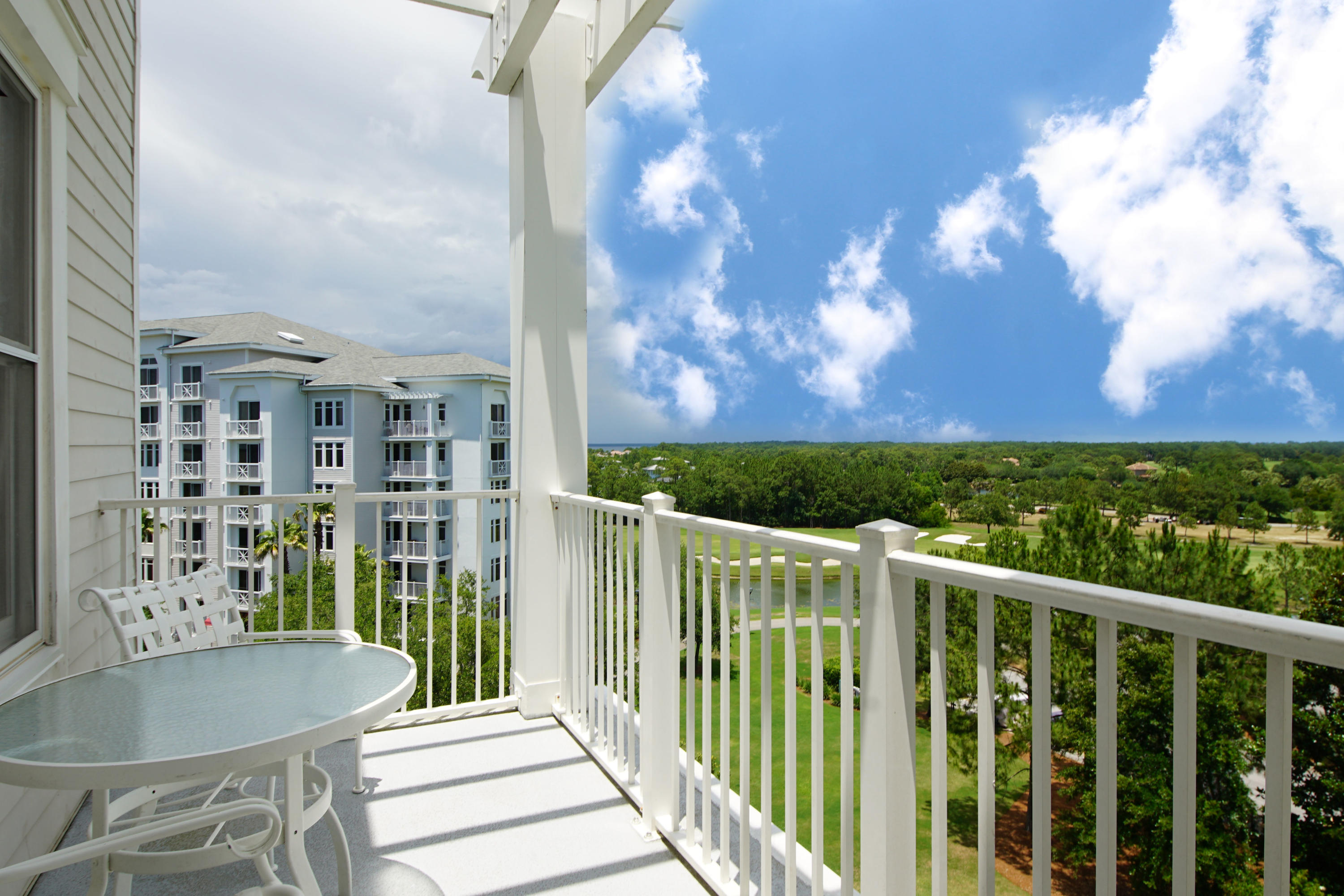 6TH floor corner condo offering a split bedroom floor plan. Enjoy east to west views from the bay across the resort and Burnt Pine Golf Course from your private, covered balcony. The living/dining combo area is light & bright with ample windows. Recently updated with fresh grey paint, new sleeper sofa, bar stools and new living room entertainment center. The Grand Sandestin welcomes you with gracious architecture and luxurious amenities including a fitness center, swimming pool, seasonal on-site check in, a concierge and valet parking. Enjoy the location adjacent to the Village of Baytowne Wharf, a pedestrian market place that hosts a variety of dining and shopping venues as well as day & night activities. As an introduction to the Sandestin lifestyle, we invite our new owners to explore amenities that make Sandestin special. The listing brokerage and seller(s) are presenting the buyer(s) of this property with (2) 90-minute rounds of Tennis court time, a golf foursome at one of our three championship courses, and a round of golf for up to four (4) players at the unrivaled Burnt Pine Golf Club.
Sandestin Golf and Beach Resort is a major destination for all seasons and all ages, and has been named the #1 resort on Florida's Emerald Coast. This magical resort spanning over 2,000 acres is comprised of over 70 unique neighborhoods of condominiums, villas, town homes, and estates. The resort features miles of sandy white beaches and pristine bay front, four championship golf courses, a world-class tennis center with 15 courts, 4 resort swimming pools (and 15 private neighborhood pools), a 123-slip marina, a fully equipped and professionally staffed fitness center, meeting spaces and The Village of Baytowne Wharf, a charming pedestrian village with events, shopping, dining, family entertainment and nightlife. For true golf cart community living, Grand Boulevard is just outside the resort gates and provides access to additional shopping, dining and entertainment  all without traveling on Hwy. 98.  Come to Play, Stay for Life!