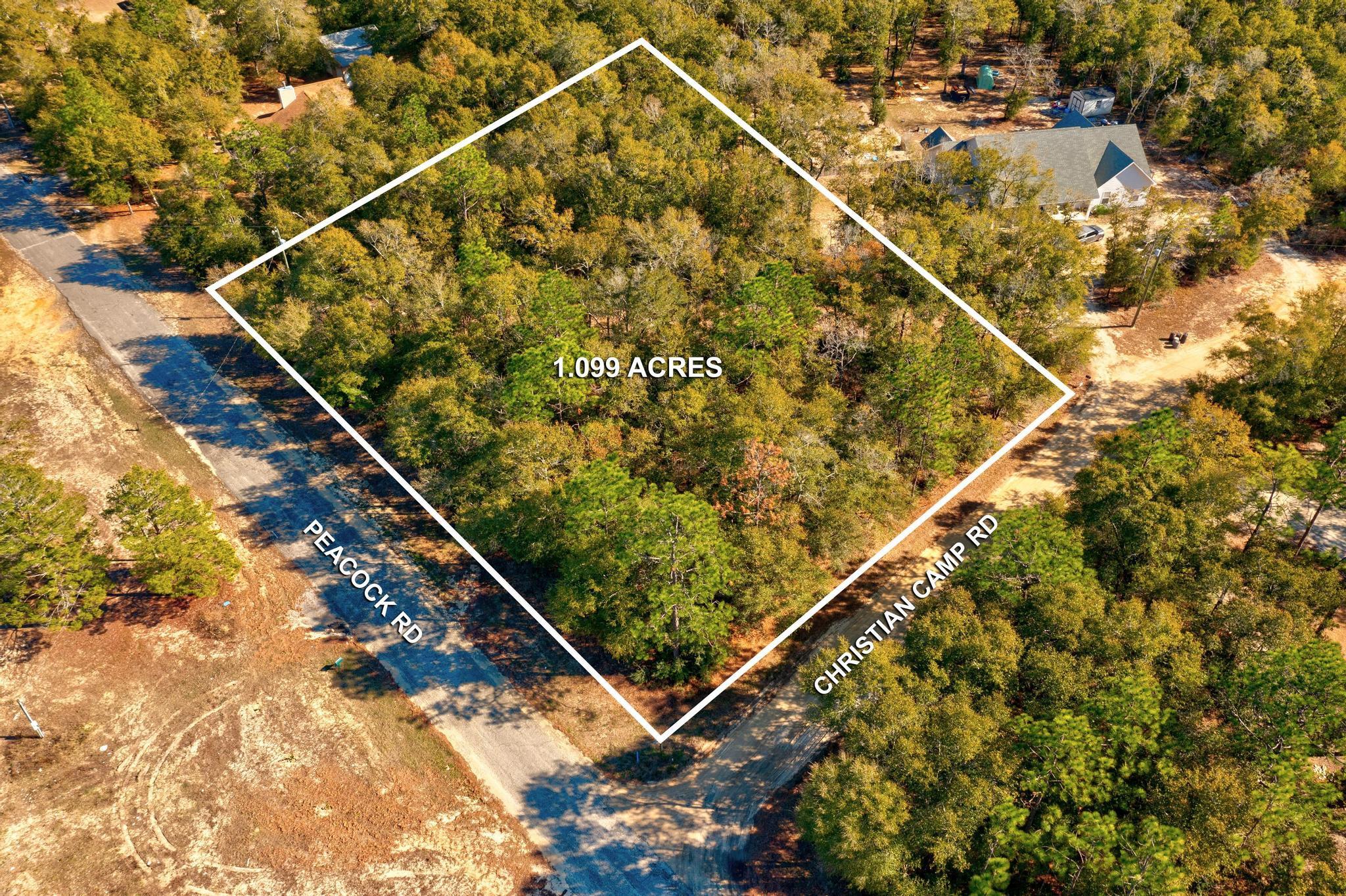Motivated seller for a GREAT lot location. No HOA fees! Build your getaway home or place a mobile home. Vacant lot 1.09 acres in size with easy access to main highways.  Minutes from HWY 90! Many great outdoor activities like fishing, golfing, national parks, and the beautiful beaches of the Emerald Coast! There are no utilities in place. Power: Available in the area. Water: Would be by public water. Sewer: Would be by Septic. Buyer needs to verify building codes, zoning regulations, wetlands and flood zones, etc with proper local authorities to ensure buyer will be able to utilize the property for intended use. Information contained within this listing is deemed to be accurate but is not guaranteed.