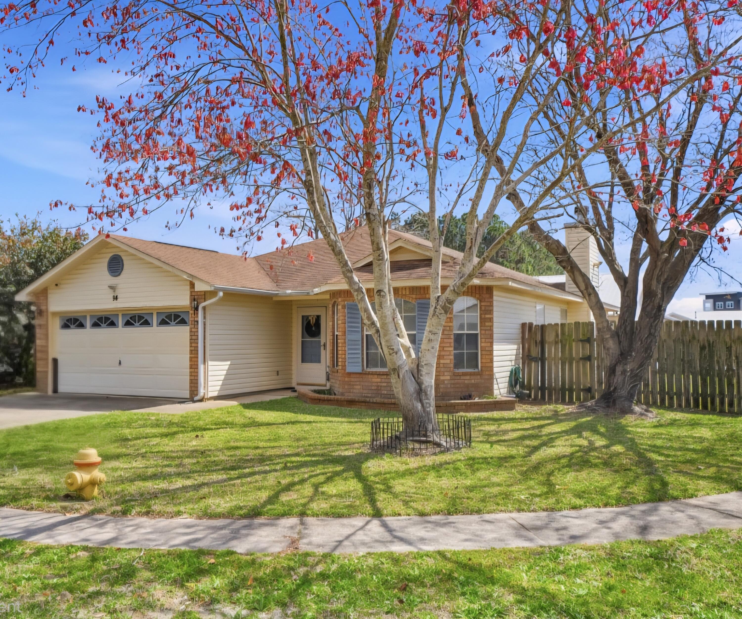 Well maintained home located just minutes from Hurlburt Field and a short drive to Eglin AFB, Fort Walton Beach, and the Navarre beaches. The spacious open living area features vaulted ceilings and a cozy wood burning fireplace that flows easily into the dining area, where a bay window brings in natural light and views of the backyard. The kitchen offers granite countertops along with ample cabinet and counter space and a functional layout. The primary suite includes a tray ceiling, private bathroom, and walk in closet. Enjoy relaxing on the screened porch overlooking the fenced backyard and patio area, perfect for outdoor seating or grilling. The primary bathroom includes double vanities with a separate tub and shower. One of the additional bedrooms also offers a walk in closet.

The fireplace has been professionally relined during the current ownership and the HVAC system was replaced in 2019.

The home also includes a two car garage and dedicated laundry area. The property sits on a corner lot with additional yard space and is located in an established neighborhood with no HOA fees.

Located on the Fort Walton Beach side of Hurlburt Field with convenient access to Eglin AFB, Okaloosa Island, Fort Walton Beach, and the Emerald Coast beaches.