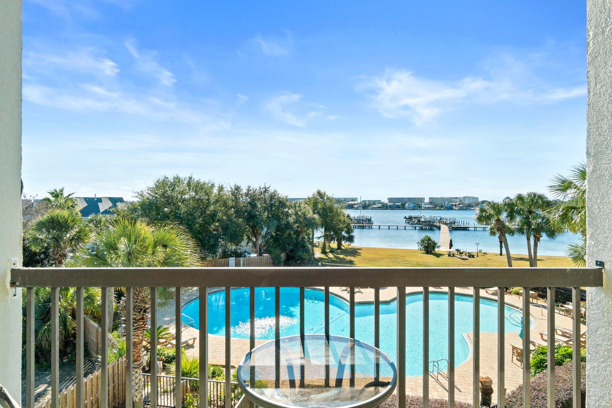 Waterfront Bliss Awaits at Pirates Bay! Discover the perfect blend of coastal charm and modern comfort in this stunning waterfront condo. Offering an unbeatable combination of location, views, and amenities, this 1-bedroom, 1-bath unit is an idyllic retreat for those seeking a serene escape by the water. Whether you're looking for a vacation getaway, rental property, or year-round residence, this condo has it all.

Step into your new home and be greeted by a thoughtfully designed living space, including a cozy living area that flows seamlessly into the bedroom. Large windows flood the space with natural light and provide spectacular views of the sparkling Intracoastal Waterway and the shimmering gulf. Relax on your private balcony and watch the boats glide by, or enjoy stunning sunsets over the water--this is waterfront living at its finest.

Enjoy all that the Emerald Coast has to offer with easy access to beautiful beaches, boating, and waterfront dining. Private boat slips are available onsite for boat owners, and for those who wish to make one available to renters. With its unbeatable location, serene water views, and turnkey condition, this condo is the perfect opportunity to live the coastal dream.

Whether you're looking for an investment property, a weekend retreat, or a full-time residence, this Pirates Bay condo offers it all--make it yours today!