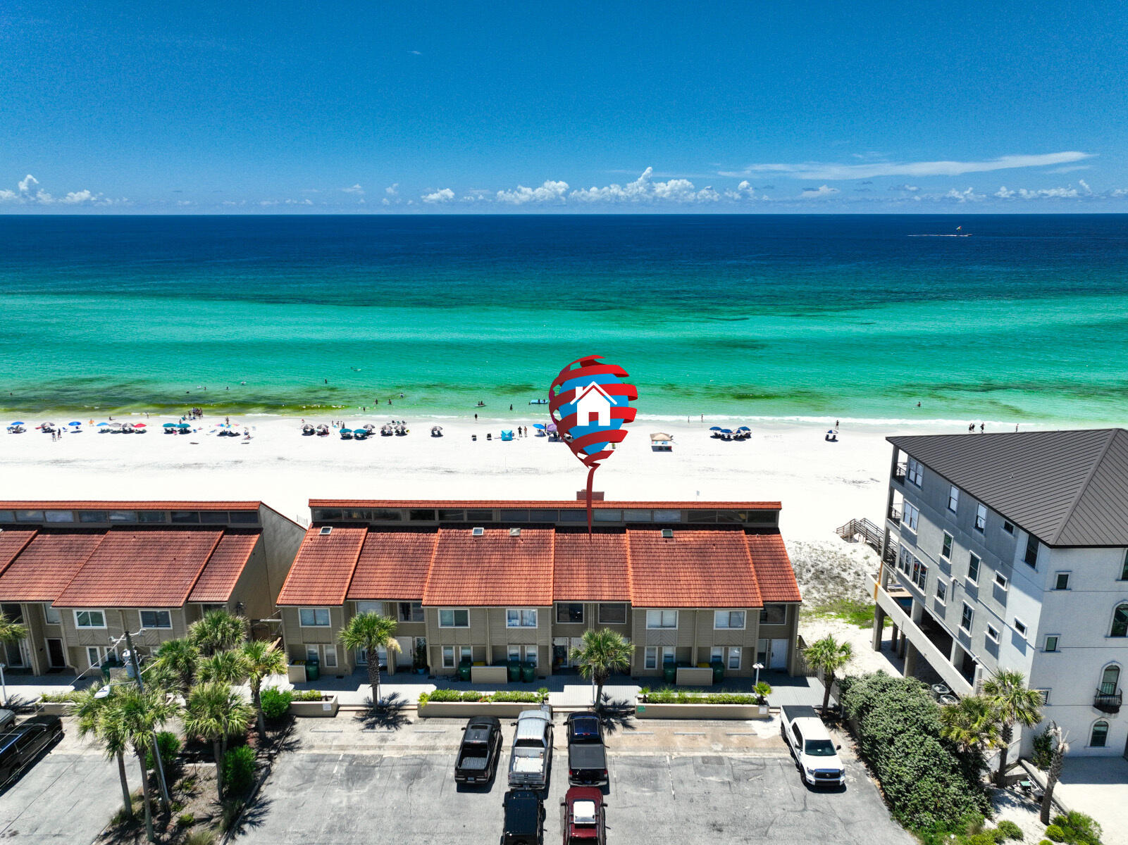 Being offered as one of the lowest priced beachfront homes in a long time, this will NOT last long!  With a private beach right outside the backdoor and easy, level parking available for four cars, this townhome is the perfect choice for a primary residence, second home, or investment property (AirBnB or VRBO short term rental). With some of the homes in this community producing over $250K in gross rental revenue, this could be your very own cash cow! Currently configured with 4 beds/3.5 baths, an additional bunk room could be added in the loft above the master bedroom as a value-add opportunity.  The updated kitchen, new shiplap, renovated bath on the main floor, and other upgrades make this property stand out amongst the pack! See the 3D virtual tour & call today to schedule a showing!