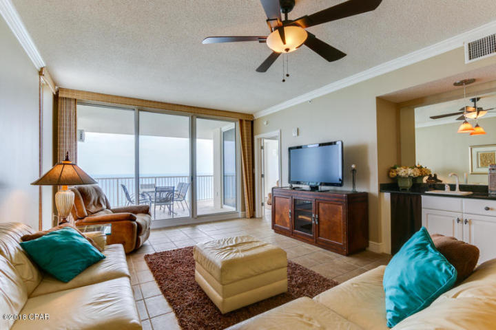 This coveted 3bed/3bath eastern facing corner unit located in the desirable Majestic Beach Resort condo is the thing of which dreams are made. Almost 1700 square feet of seaside luxury with a toes-in-the-sand location on the stunning beaches of Panama City Beach. Panoramic Gulf views at nearly every window. An expansive L-shaped balcony is accessed from the living room and master suite providing the ultimate alfresco living and entertaining environment. Located on a corner of the 20th floor of the magnificent Majestic Beach Towers Resort II, this condo features custom touches such as tile floors throughout. Nine-foot walls with floor-to-ceiling windows and glass doors in an open floor plan provide incredible views. This condo conveys fully furnished and rental ready. HUGE rental potential.