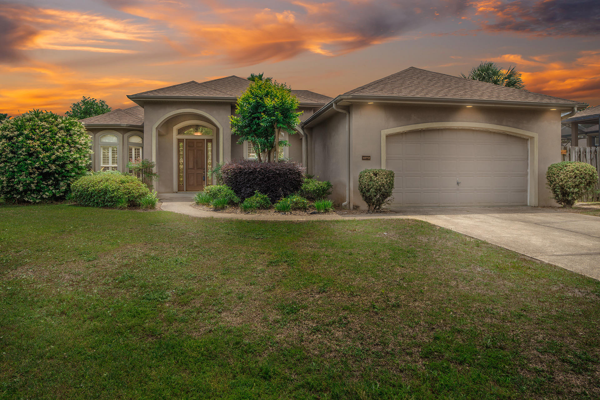 Gorgeous home in prime location!   Hop over the Mid-Bay Bridge to the beautiful beaches of Destin, easy commute to Eglin AFB, Hurlburt AFB, and the 7th Group. 2-sided Fireplace, Butlers Pantry/Wet Bar/Office space, and his and hers walk-in closets among the exclusive features of this spacious home.  Large great room with open concept kitchen has double French doors leading to covered patio with gas for grilling, perfect for entertaining. New roof to go on before closing.