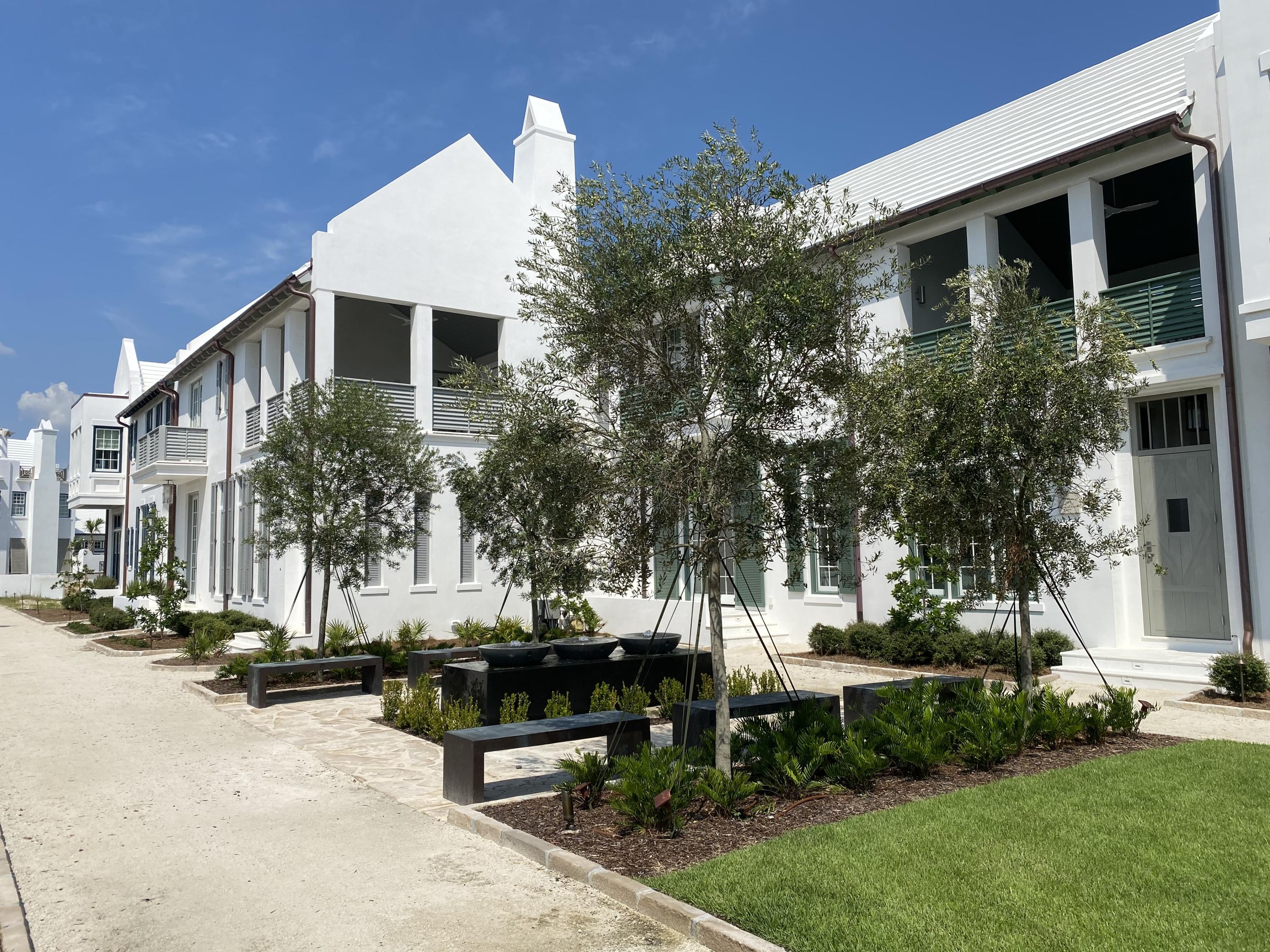Fronting Turtle Bale Pedestrian Path, which leads directly to the Gulf of Mexico, this 4BR/4&2(.5)BA home with a two car garage embodies the best of the Alys Beach lifestyle. Designed by Christ & Associates, 25 Whalebone Alley provides a spacious living, dining, and kitchen area which surrounds and opens to the beautifully landscaped courtyard and pool. Beautifully furninshed, ready for your family to enjoy.
The first-floor master bedroom has direct access to the courtyard. The second-floor introduces a gracious master bedroom and two additional guest bedrooms with en suite bathrooms. A covered second floor terrace, which overlooks the Turtle Bale Pedestrian Path and the home's private courtyard, provides a special place for entertaining and relaxation.