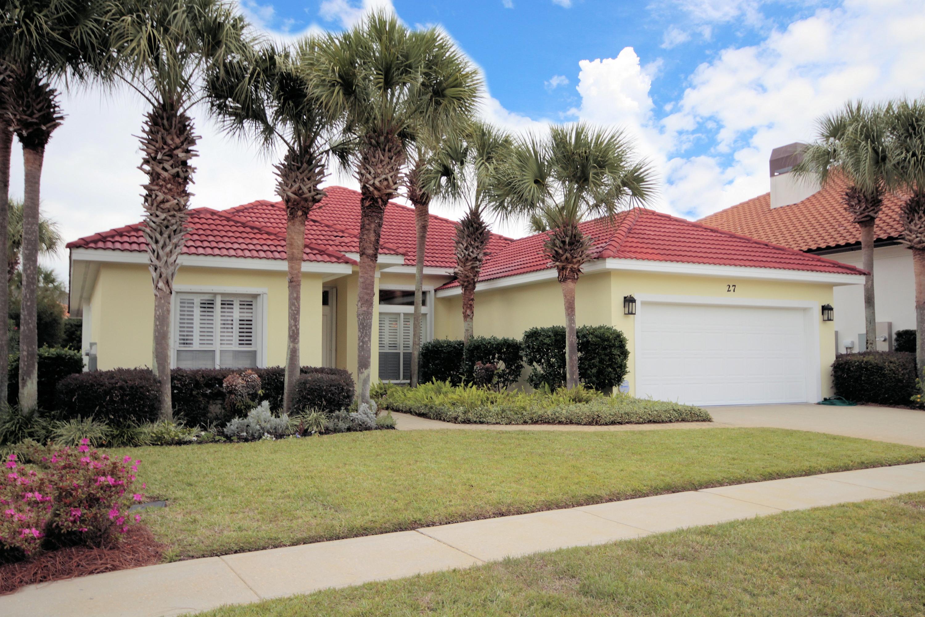 Look no further! Located in the highly desired gated community of Destiny East, this is the perfect home for full time or part time residents, as well as investment property. Gross rental projections of $45-$50K. All on one level, you will love the floor plan, private swimming pool & sun room. All of this just a short walk or golf cart ride to the beach! The home is fully furnished & rental ready! The kitchen was remodeled in 2012 & features beautiful cabinets, granite, island and stainless appliances. You'll love the split bedroom plan as well as one of the largest private pools in the neighborhood. The exterior was painted in 2016 with elastomeric paint, the pool was resurfaced in the same year and pool heater replaced as well. Destiny East has many amenities including 2 swimming pools, 2 lighted tennis courts, a playground, and a clubhouse with a gym and theater.  It is convenient to all of Destin's restaurants, shopping, beaches, water sports and golf. Don't miss this home!  Buyer to verify all dimensions.