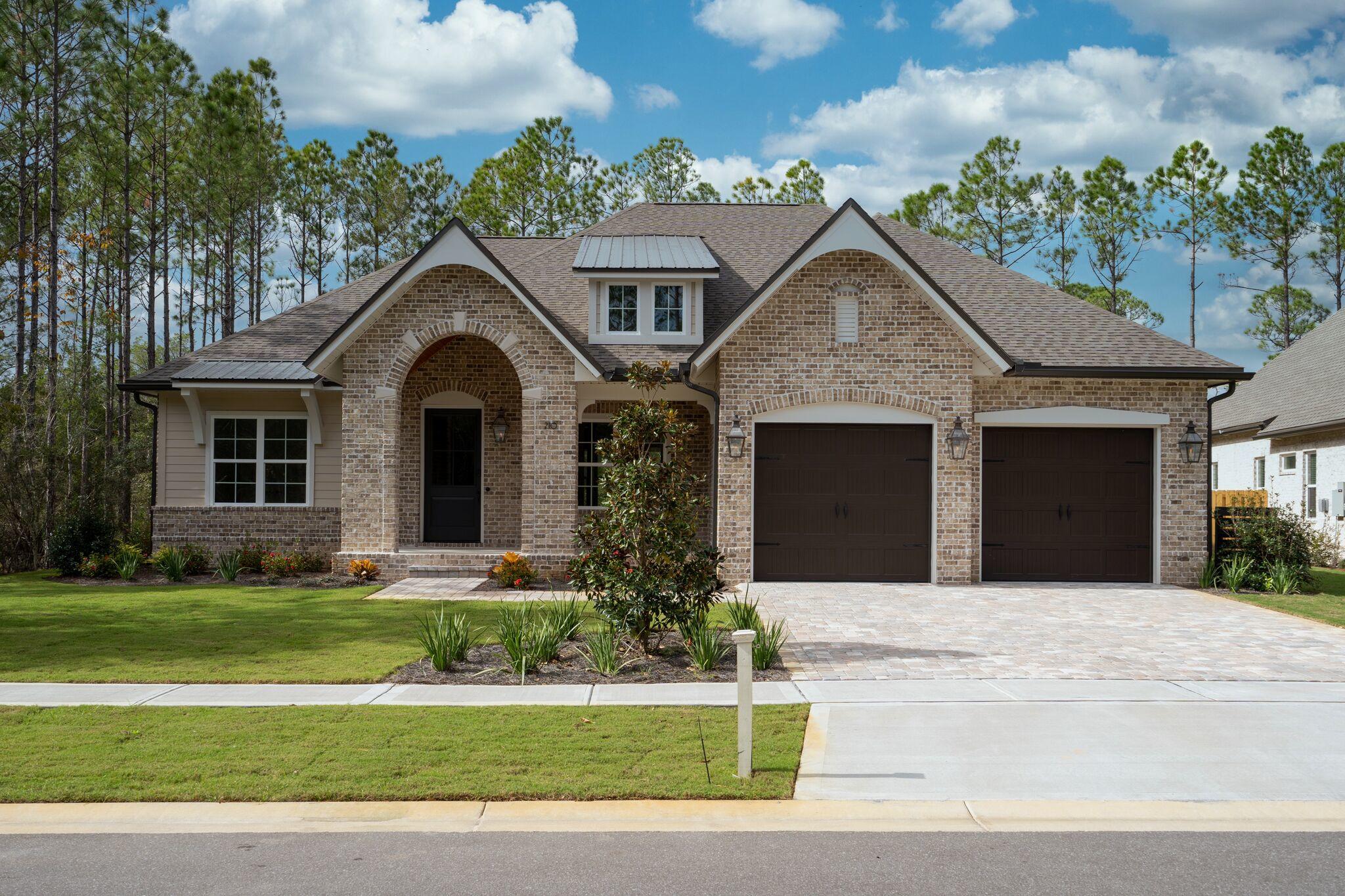 Gated community in the panhandle's premier master planned community. Locally renowned builder introduces exclusive designs. Neighborhood is gated, pavestone driveway, lush landscaping, oversized outdoor covered porches, oversized front door, stained garage doors, gas lantern on exterior of house. Interior features include free standing tub in master bathroom, frameless shower glass in master, stainless built in appliances, upgraded flooring, stained French doors to flex room, mud room bench and hooks. Ship lap walls foyer and master bedroom. Quartz countertops in all bathrooms and kitchen.