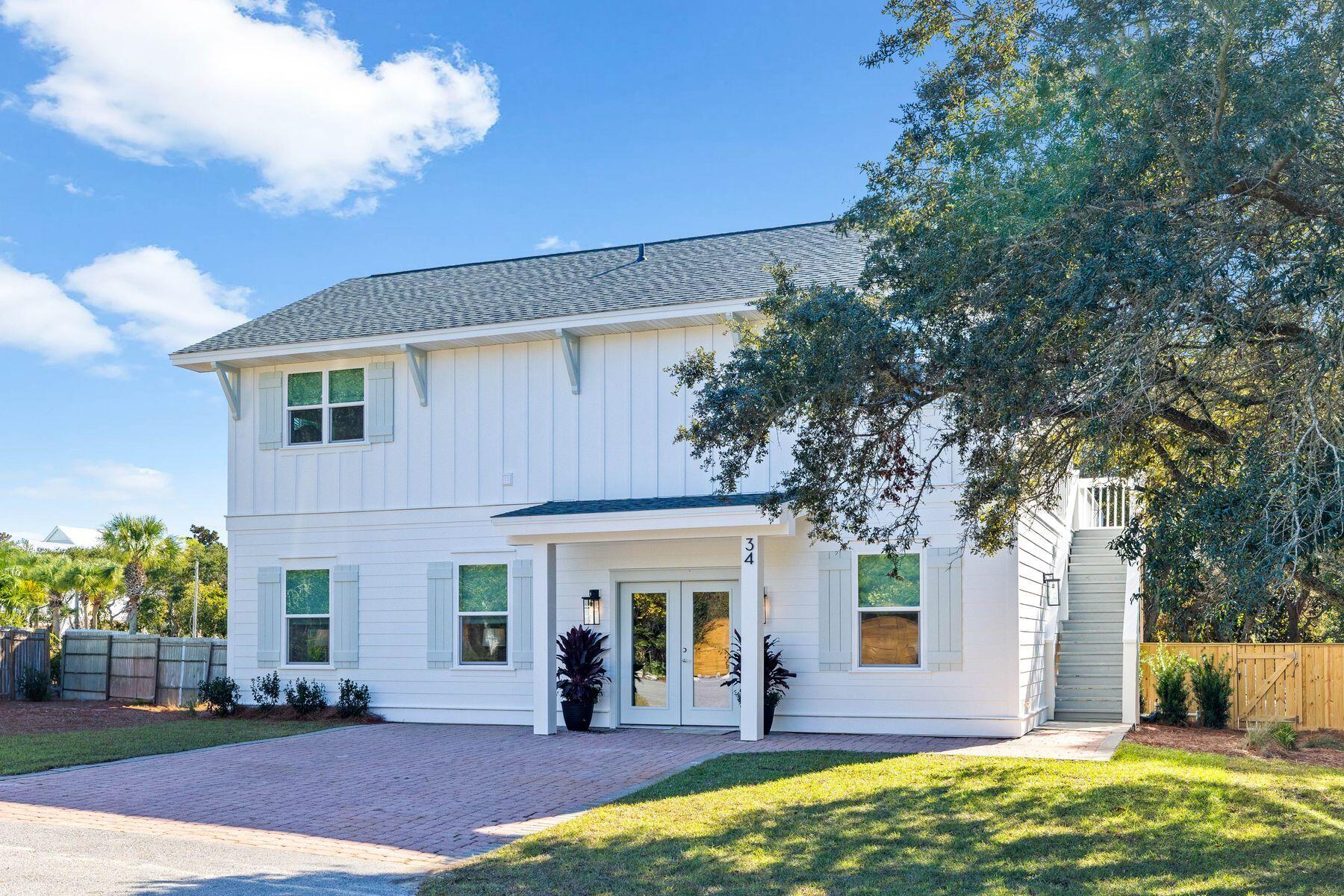 With two completely separate living spaces, this 6-bedroom + bunk room, 5-bath home was specially designed to maximize short-term rental income while offering ultimate flexibility for owners and guests. Whether you operate the upstairs and downstairs as two distinct rentals or combine them into one large family retreat, the layout is ideal for families, guests, or in-laws. Perfectly positioned south of 30A and less than a quarter mile from the Gulfview Heights beach access, 34 Buddy Street delivers the ideal blend of lifestyle and investment. The downstairs level offers 2 bedrooms, 3 full baths, a bunk room, and a full kitchengreat for families or larger groups. The upstairs level adds 4 bedrooms, 2 full baths, another full kitchen, and generous gathering areascreating two versatile rental opportunities under one roof.

Outside, enjoy the private pool or take a short stroll to the sugar-white sands and turquoise waters of the Gulf. This turnkey property offers endless possibilitieswhether you're seeking a full-time residence, vacation retreat, or short-term rental powerhouse.