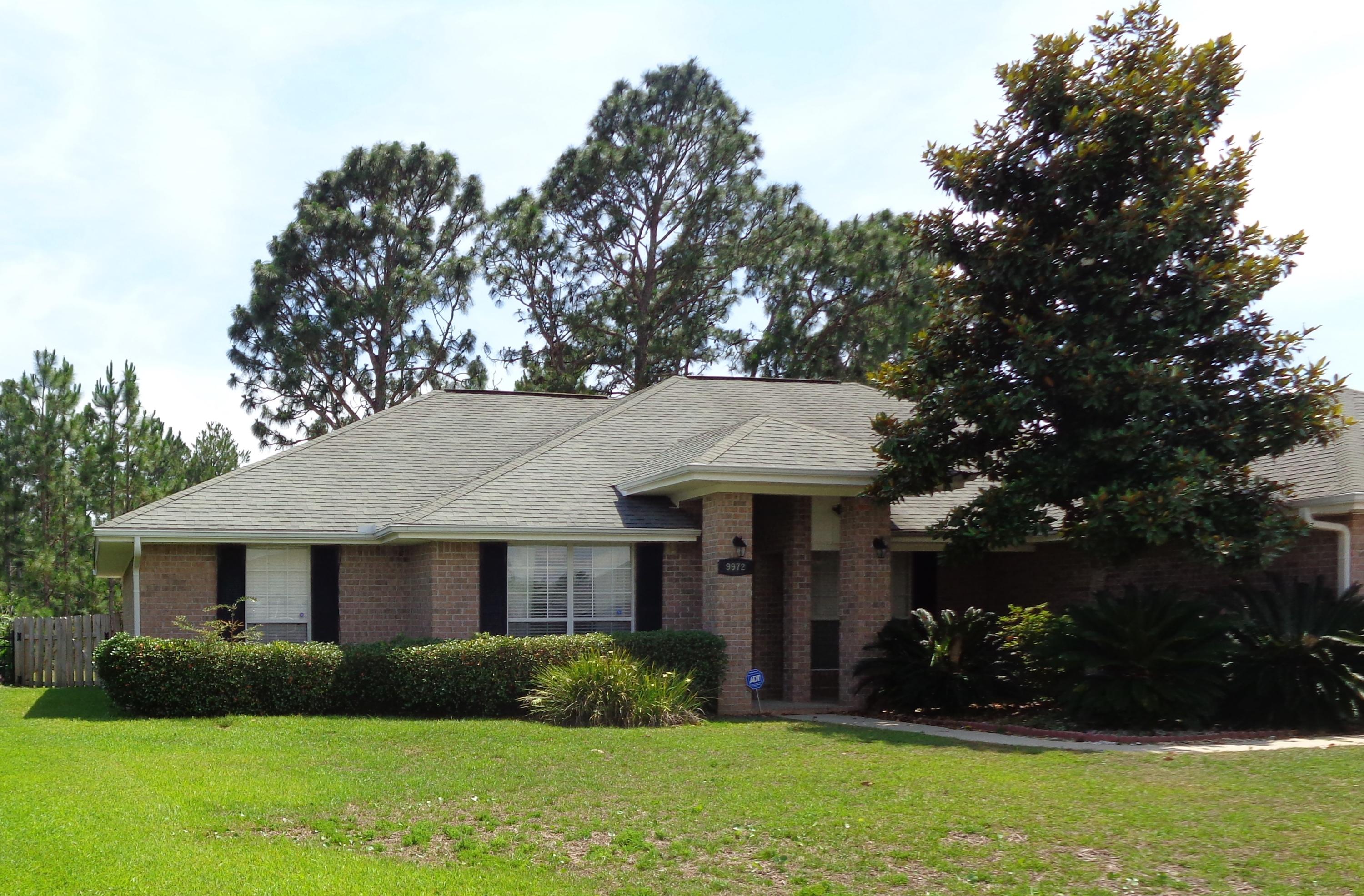 Come enjoy this lakefront home in Navarre with lots of room to work or play from home. Prepare meals in this updated kitchen with stainless appliances to eat in the breakfast nook overlooking the back yard, or to entertain more guests in the formal dining room. Working from home will be productive in the spacious office, and it is an easy commute to Hurlburt Field or Gulf Breeze for anyone that has to drive to work. The large fenced in backyard and oversize patio are great for entertaining or just playtime. Parking in the two car garage leaves four more spaces for guests, the boat or other toys. Call for an appointment because the current tenants have a dog. Call to schedule appointment, tenant occupied with pets.
