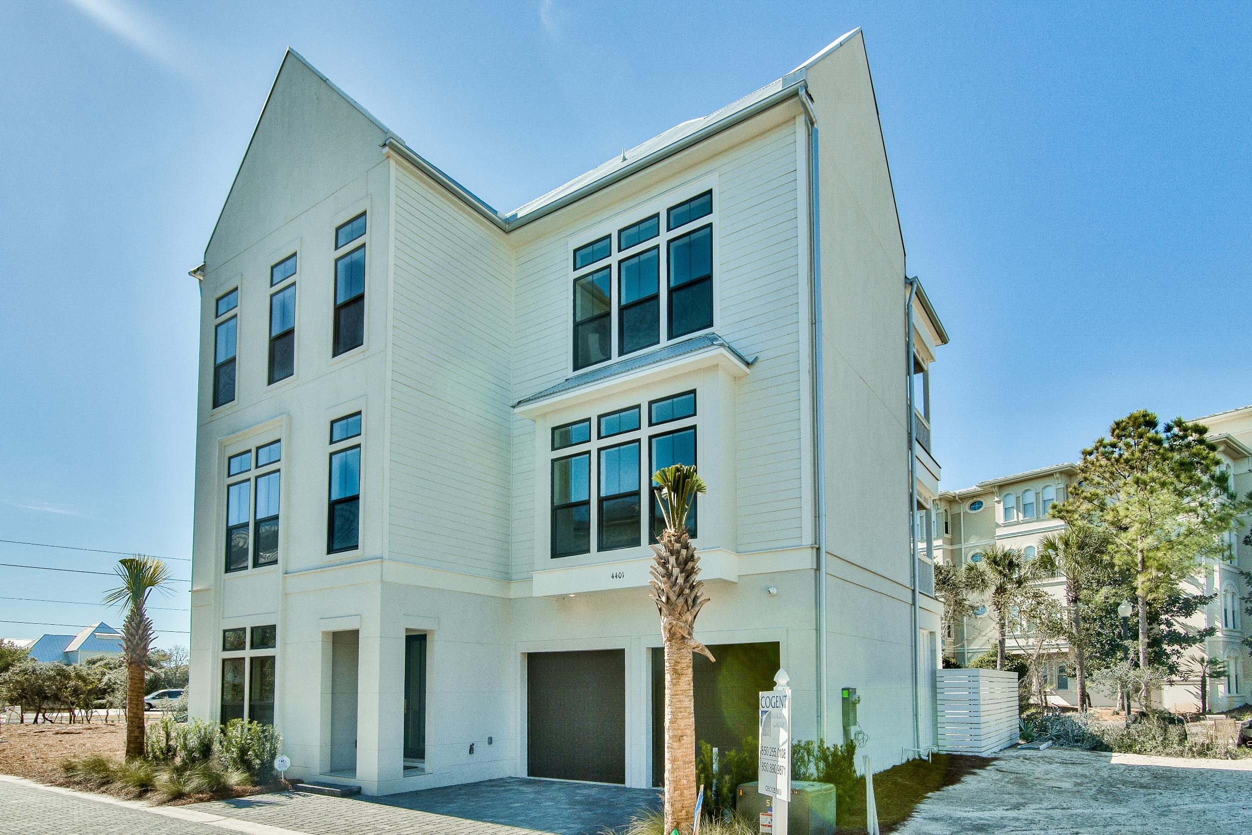 NEW CONSTRUCTION OPPORTUNITY IN SEAGROVE BEACH WITH DEEDED BEACH ACCESS. Each unit boasts a 4th Floor Terrace offering gulf views, two car garage and private pool w/patio. HOME FEATURES: Four Stories/Total Living Space 4,224 Square Feet (3,100 H/C) - Open Fourth Floor Balcony (271 SqFt) - Two Car Garage - Ground Floor Screened in Porch & Covered Porch - Elevator Access to first three levels - Four Bedrooms with Four Full Baths and Two Half Baths - Master located on Third Floor and opens to Covered Porch - Living Area located on Second Floor with Living Room - Opening to Covered Porch - Luxury Appliances Package. Call today to schedule your appointment.