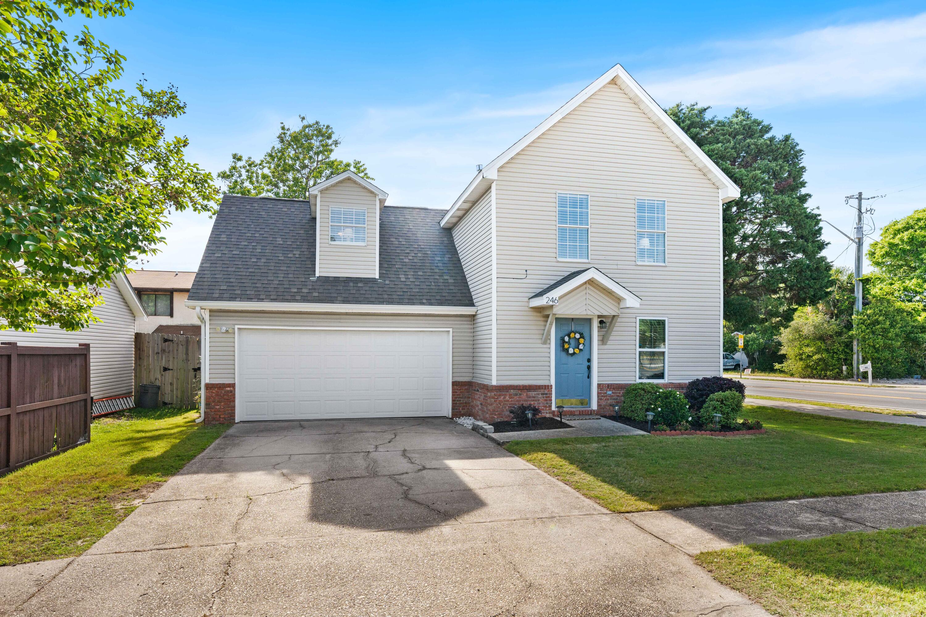 Nestled in the heart of Destin, this beautifully updated 3-bedroom, 2.5-bath home is just minutes from the beach, top-rated schools, and shopping. With a fresh, neutral color palette throughout, it's ready for you to move in and make it your own!
Enjoy a bright and airy interior featuring white kitchen cabinets, granite countertops, and stainless steel appliances (2021). The open floor plan flows effortlessly and is completely carpet-free, making it easy to maintain and modern living.
This home is packed with high-value updates, including:
    •    New roof (2021)
    •    AC and heating units (2020)
    •    Water heater (2015), off the ground in the garage
    •    Washer and dryer (2020)
    •    Fireplace interior (2022), Garage Fixture (2025)