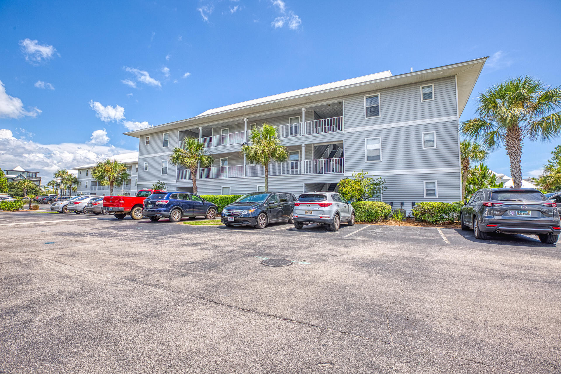 This is a quintessential THIRD floor chic beach residence located SOUTH of 30-A and just a shell's throw to the beach! 3 bedrooms plus 2.5 baths offers sleeping arrangements for up to 11 people. Enjoy balcony access from the oversized living area plus from the master bedroom which also has an en suite master bathroom including new shower installation performed in December 2019. A wide, white sand beach, plus the best dining, spas, golf, shopping, and entertainment is at your fingertips and can all be taken advantage of from this centrally located condo Several upgrades and renovations have enhanced this properties wonderful layout! Imagine your days walking, biking, sunning, and splashing at this affordable beach retreat. Situated on the most coveted stretch of South Walton beach, this condo conveys fully furnished with a seasoned rental history. Beachside Villas has two sparkling pools, tennis courts and shuffleboard plus easy beach access in a tucked away location in Seagrove Beach with 2 coastal dune lakes offering kayaking, paddle boarding and eco-sploring.