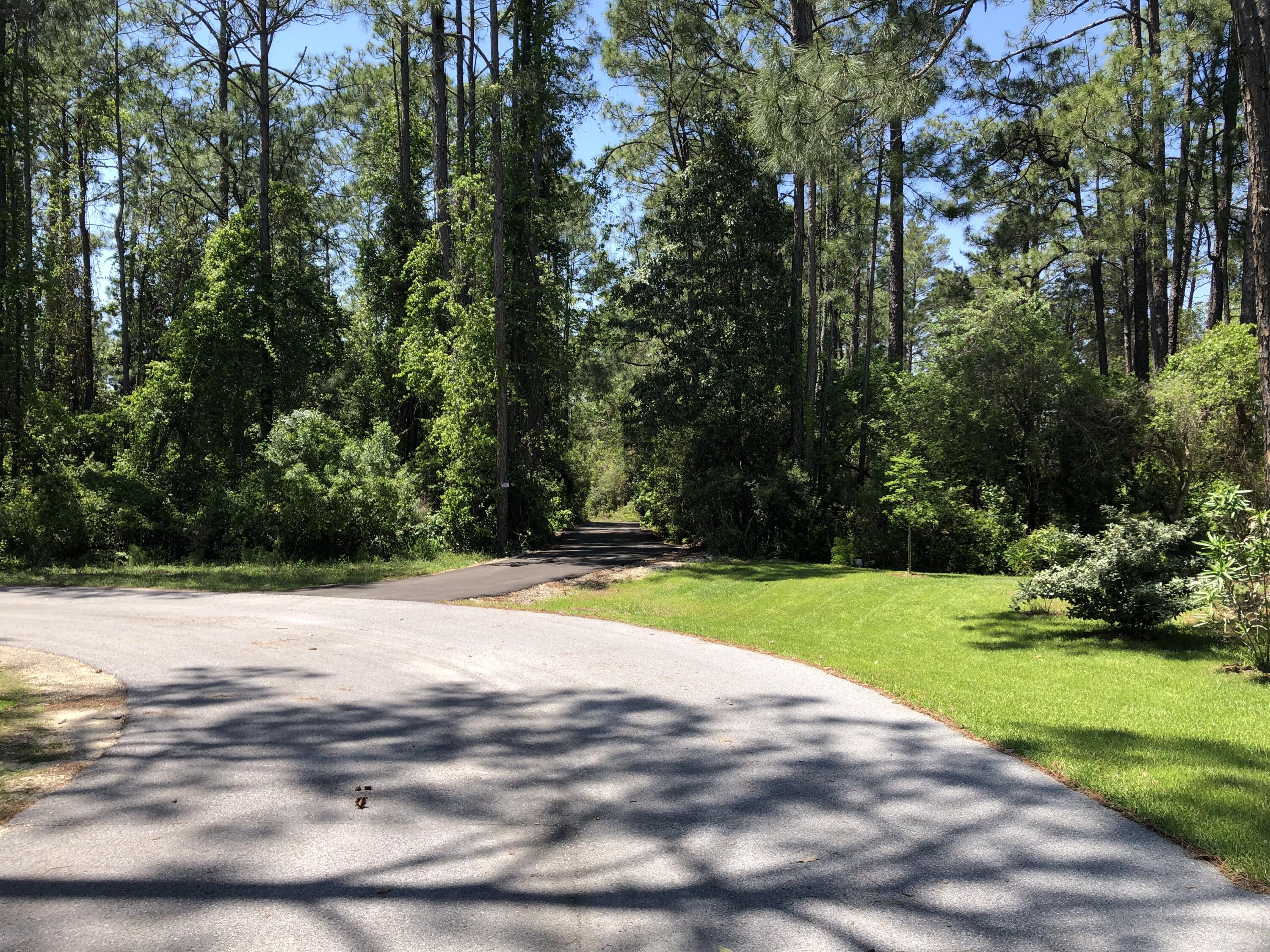 Hard to find almost 3/4-acre private estate property backing up to the State Forest. Build that dream retirement home without all the stairs you usually find on 30a. Plenty of room to build without wetland interference and within X flood zone. Convenient access to beaches. No buildout time or HOA's. Enjoy walking and bike trails just steps away. Property contains 3 platted lots with all utilities available for one house. If you decide to build 3 houses water/sewer will have to be brought to 2 of the lots. See survey.