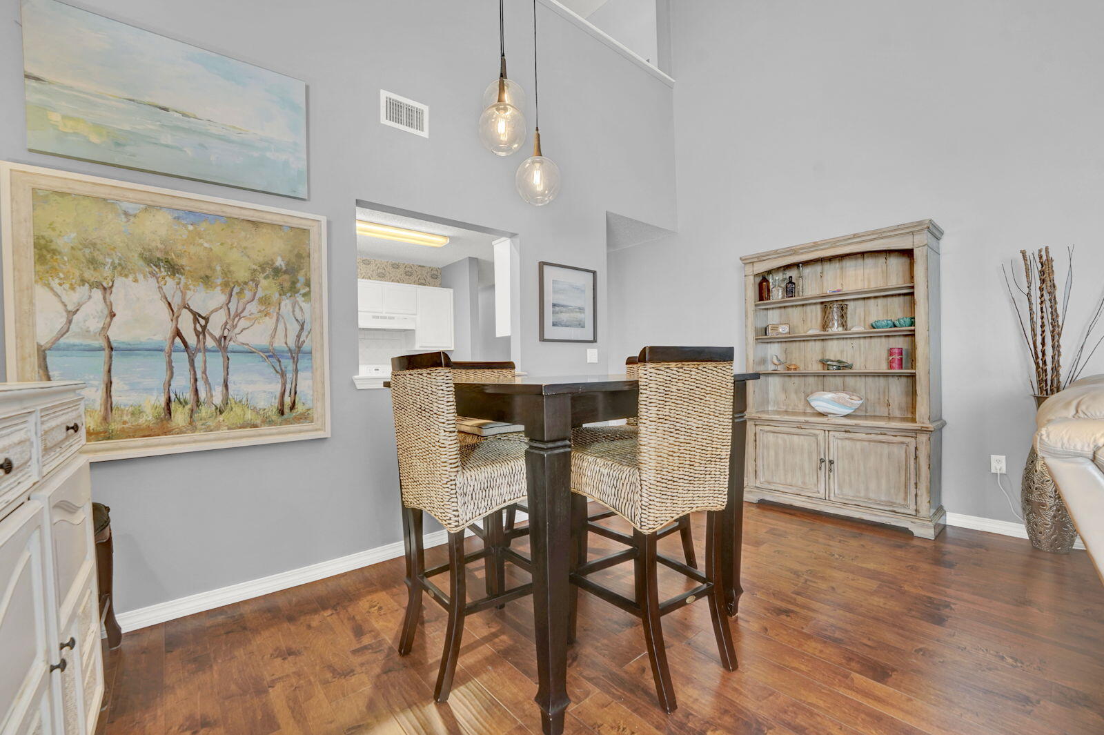 Welcome to this delightful 2-bedroom, 2-bathroom townhome tucked away on a quiet cul-de-sac in the family-friendly Escada neighborhood of Santa Rosa Beach south of 98. Surrounded by tranquil woods, this fully furnished, move-in-ready home is ideal as a primary residence or a vacation retreat, blending modern comfort with peaceful privacy.

This home features an open and airy design with 2 well-designed bedrooms and a spacious loft that can double as a third bedroom, with soaring ceilings creating a bright and welcoming atmosphere. The private primary suite includes a generous 7.5 x 7 ft walk-in closet and en-suite bathroom, situated on its own floor for ultimate seclusion. Plentiful storage comes with a large upstairs bedroom closet (9 x 2.5 ft) and a convenient laundry area off the kitchen. Offered fully furnished (with listed exceptions), this home is turnkey for immediate living or rental opportunities. Step through the back door to a covered patio overlooking a secluded backyard with a high privacy fence, perfect for unwinding or hosting guests. Parking is convenient with a 1-car garage and driveway space for 2-3 additional vehicles. Located in Flood Zone X, this home requires no flood insurance, ensuring peace of mind.

The neighborhood offers prime access, just steps from the community pool with dedicated bathrooms and the Greenway Trail (to get to the beach) connecting you to Butler Elementary, Stallworth Beach Access, and the vibrant 30A corridor. Set in a serene, wooded community, it's ideal for families or those seeking a quiet escape. You're minutes from Santa Rosa Beach's top dining, shopping, and recreational spots along 30A.