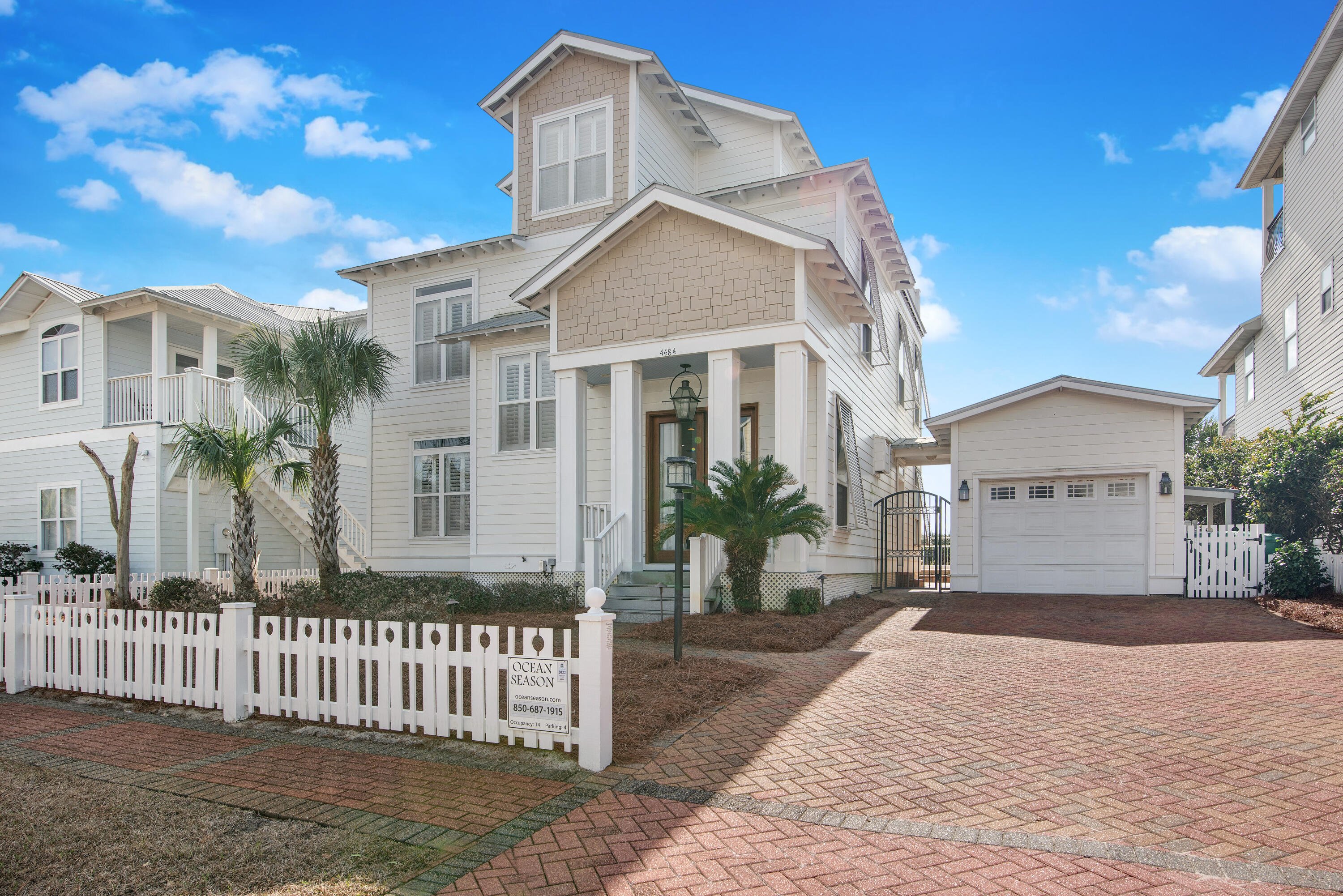'Ocean Season' is the ultimate in luxury vacation rental Located in Crystal Shores. Come enjoy all it has to offer, LARGE PRIVATE POOL, STEPS TO THE BEACH, & GORGEOUS UNOBSTRUCTED GULF VIEWS! The city is currently expanding the public beach access across from the back of the home. 
It is located directly across the street from the Gulf, steps from the world class, sugar white sand beach!

Back Area - Private heated pool is surrounded by a large patio, outdoor dining area, outdoor kitchen with big screen TV, fridge, ice maker, so you can LIVE outside and enjoy all Ocean Season has to offer!
The gourmet kitchen features all white CARRERA MARBLE and top of the line appliances, six burner DACOR STOVE, BOSCH DISHWASHER. All furniture stays. 
Buyer to honor 2023 booked rentals.