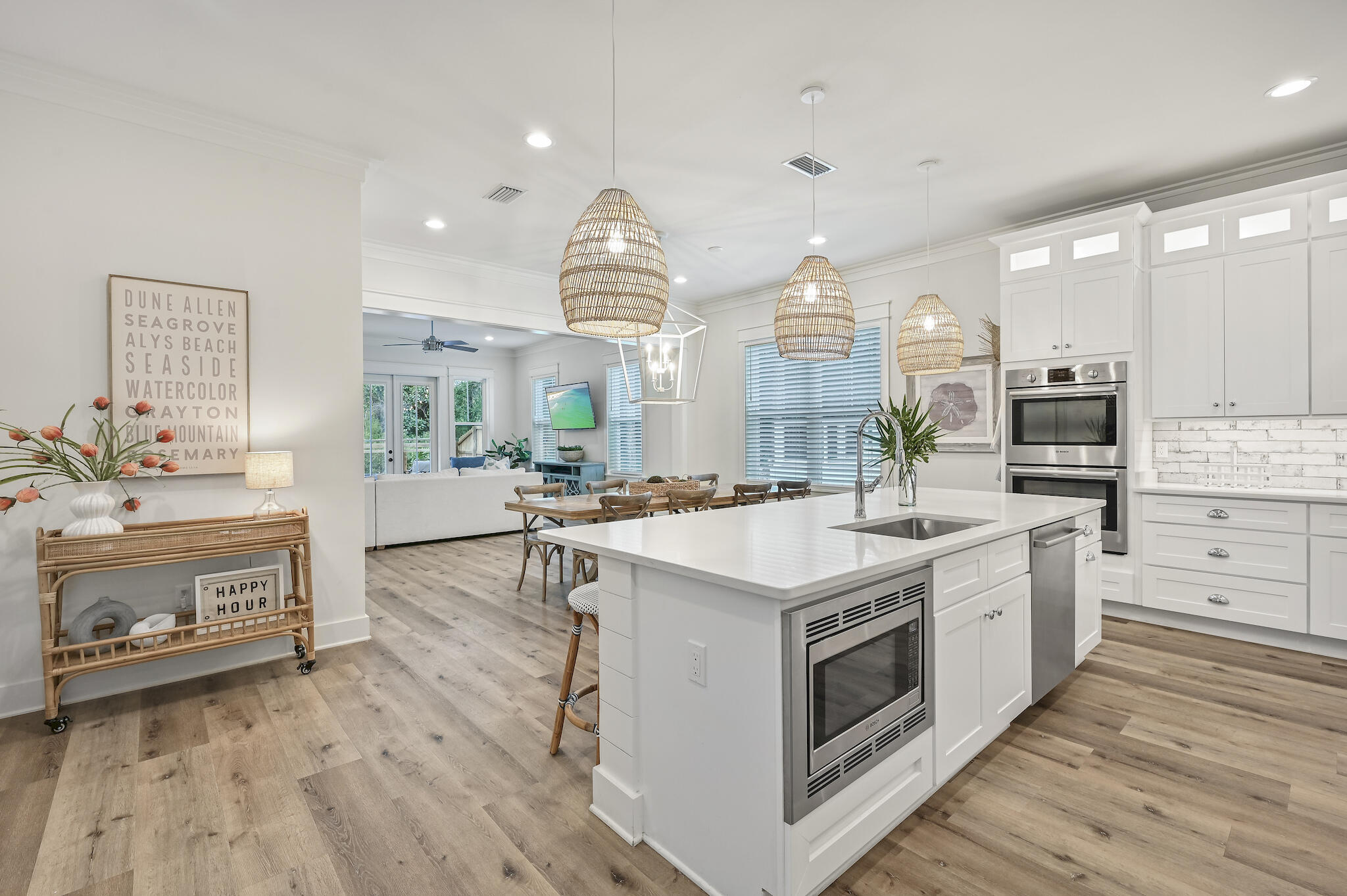 Fully Furnished 6 bedroom with private pool, SLEEPS 16.  30a Straw Hat is a RENTAL MACHINE with $147,245 in 2022 Gross Revenue and $132,904 in Gross Revenue for 2023.  2024 currently has $45k on the forward books.   Walk, golf cart or bike to the beach, Seaside, Watercolor and all that East 30a has to offer. This home features 2 bunkrooms with hand crafted built-in bunks which will add to the rental revenue stream.  Interior has been freshly painted.