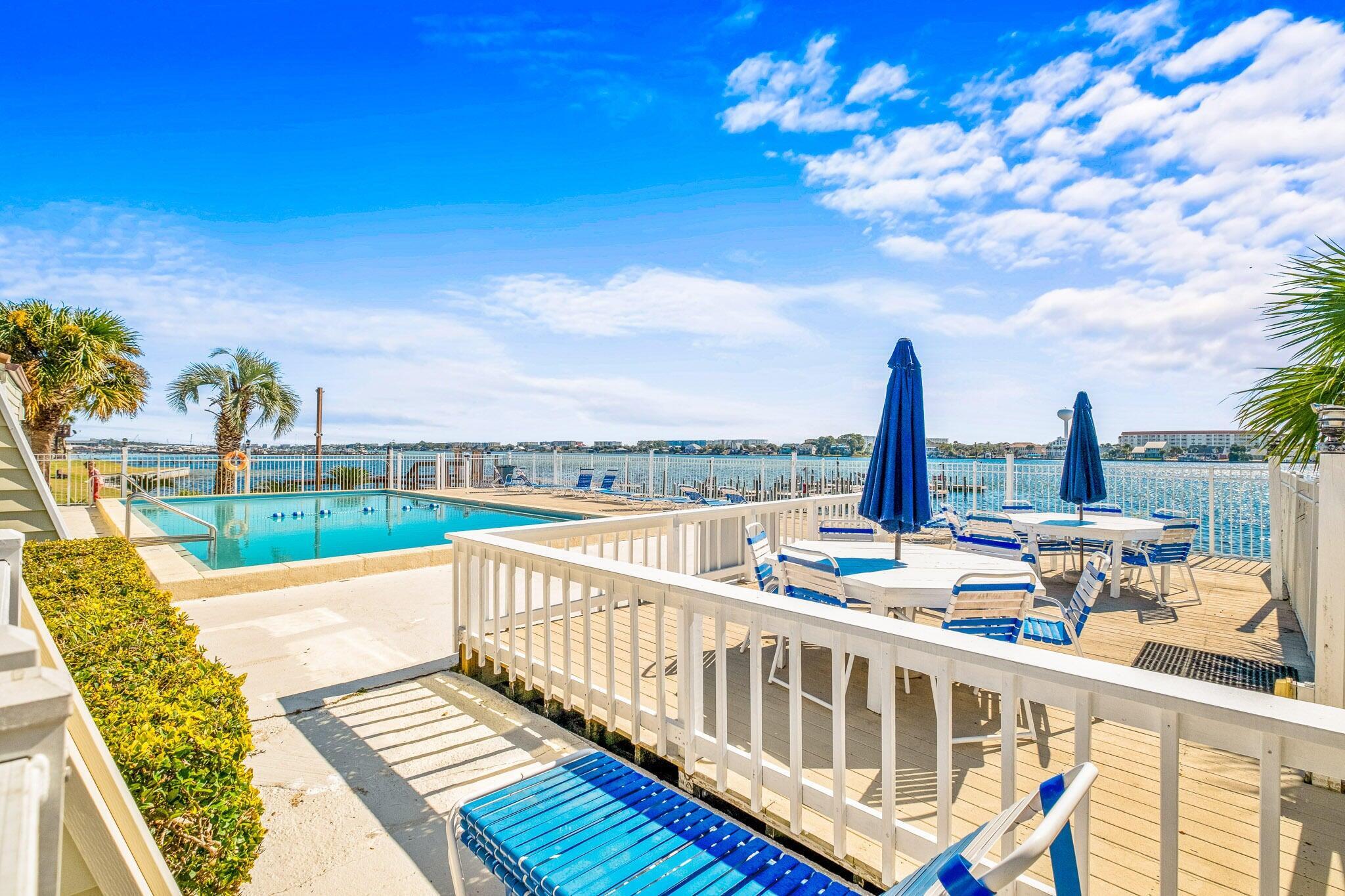 AVAIL: 6/8. Welcome to this beautifully remodeled 2 bedroom, 1 bathroom first floor condo in the heart of Fort Walton Beach right off Hwy 98 & close to downtown & all the action! This waterfront complex offers a community pool, boat dock, tennis courts, clubhouse, boat trailer parking & fishing opportunities. There is even an option to rent a boat slip for an additional fee. The unit features stainless steel appliances, granite countertops, LVP flooring, stackable washer & dryer, nest thermostat, camera doorbell, security touch lock & ceiling fans throughout. Enjoy the partially covered back patio open to the grassy common area for outdoor relaxation. Water/sewer/garbage included in the rent! Don't miss out on this opportunity to live in a modern & convenient condo w/ all these wonderful amenities! Security deposit = to 1 months rent, can be broken up in 2 monthly installments, if qualified. Sorry no pets/smoking allowed. This one wont last long, contact us today!