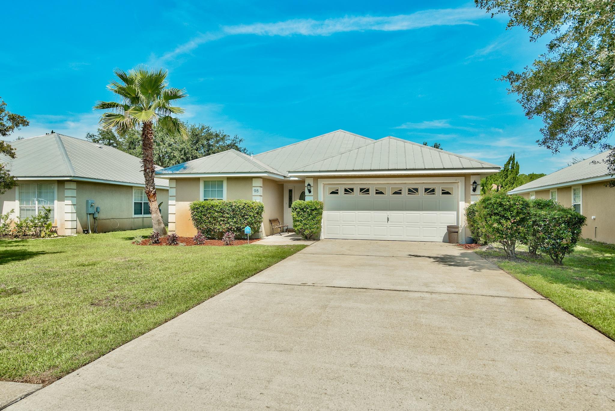 This spacious floor plan features 3 bedrooms, 2 baths and a 2 car garage. It is located in the highly desirable neighborhood of Driftwood Estates and just walking distance to the park. The interior of the home feels very spacious with expansive vaulted ceilings and split floor plan. The kitchen, dining & living area are an open concept making this home great for entertaining. The master bedroom is separate from the guest bedrooms for added privacy and offers a walk-in closet and en-suite bathroom with double vanity. Some of the additional features to this home is the NEW A/C in June 2016, NEW Stainless Steel appliances, Additional storage shed in the back yard, irrigation is on a pump & well, located in flood zone X, fenced in back yard for added privacy. Driftwood Estates Community is a sought-after neighborhood situated minutes from the Beaches of South Walton and 30A. Community features include a well-maintained Community Pool, ponds, sidewalks, street lights, parks and beautifully landscaped common areas. Driftwood is positioned minutes from Sacred Heart Hospital, Top-Rated Schools, shopping, dining for all occasions, entertainment, Sandestin Golf and Beach Resort and Grand Boulevard.â€¨*Buyer is responsible to verify all matters of importance.
