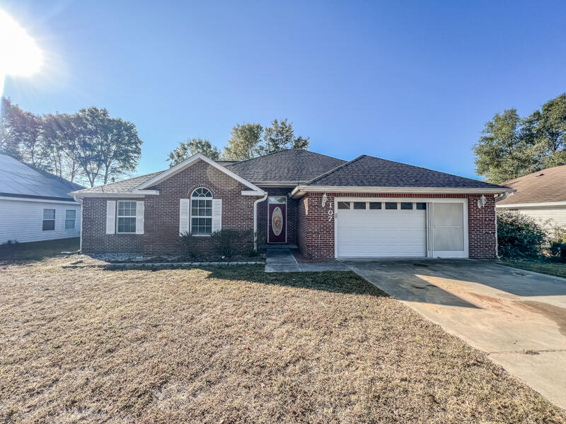 Available 9/8/25......3 bedroom/2 bath home located in the heart of Crestview with easy commute to the bases, beaches and shopping.  Split floor plan with some nice upgrades.  Cozy fireplace, vaulted ceilings, large rooms and living space.  Dining room with breakfast bar area.  Double vanities, garden tub and separate shower in the master bathroom. Large laundry.  2 car garage, privacy fenced backyard and level lot. No inside smoking or vaping.  Pets will be allowed with a $400 non-refundable pet fee.  A must see.
