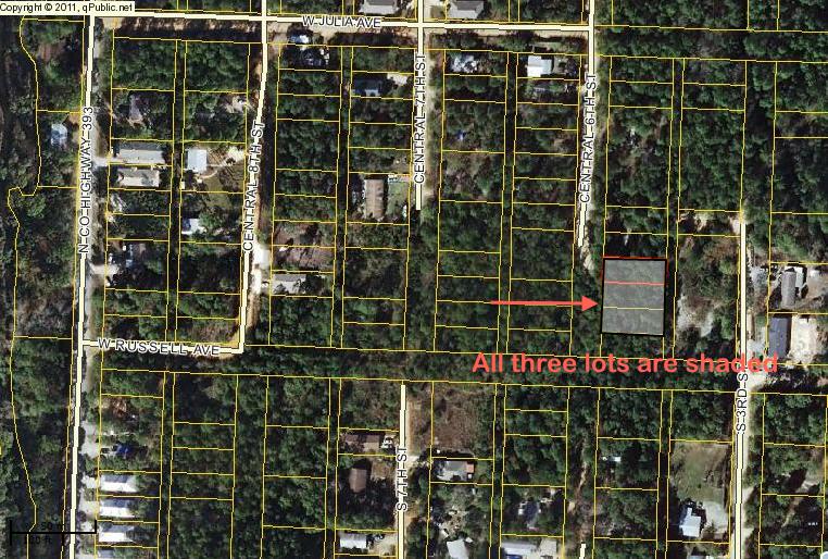 Build your dream home with one of our many local builders on one of these, or all 3, quaint wooded lots in the Town of Santa Rosa. Just 3.5 miles to the sparkling beaches of the Emerald Coast. the subject property can be purchased as one lot for $11,500.00 or you can purchase both lots 14 and 15 for $25,000.00.