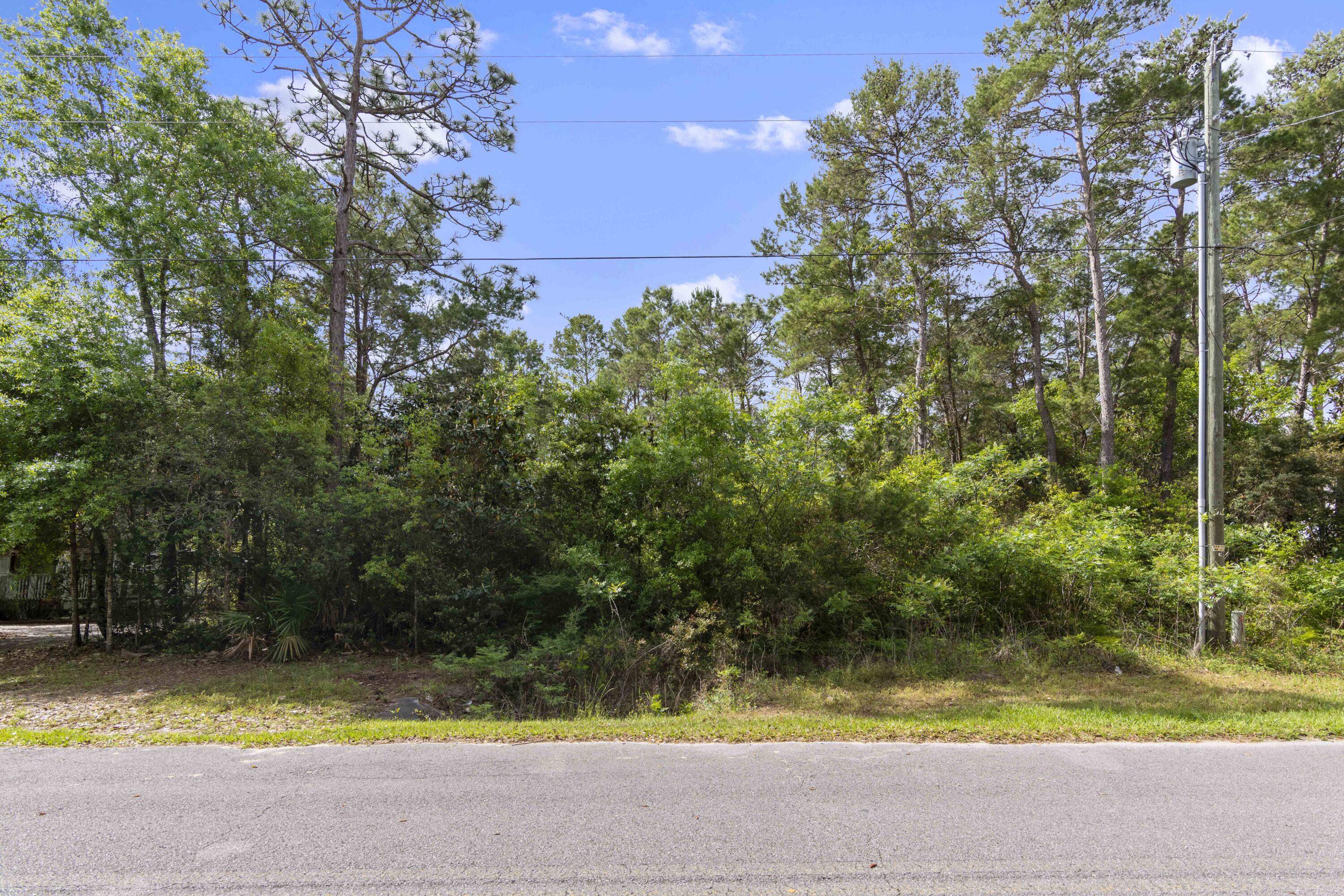 Desirably located wooded lot on a beautiful street in Point Washington. No HOA. Directly across the street from the bay. Build your dream home with possible bay views. Close to shopping, restaurants, fishing, boating, paddle boarding, and beach access. Peaceful, quiet street convenient to everything. Five minutes to Grayton Beach.