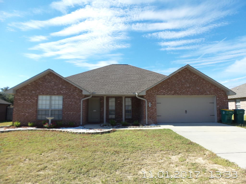 Available 12/26/2019........Fantastic 5/2 floor plan in desirable Lee Farms with easy commute to bases, beaches, & shopping. Featuring ceramic wood tile, carpet in the bedrooms, wood pallet faux walls and ceiling accents. Open concept living with granite in the kitchen, breakfast bar, and eat in kitchen area. Family room and formal dining area that can be used as a flex space or work out space. Large bedrooms and bathrooms with custom paint. Covered back porch with privacy fenced back yard, yard building, and garden planter boxes for your veggies. 2 car garage, mature landscaping, and large driveway. No inside smoking. Pets will be allowed with $400 non-refundable pet fee and owner approval. Sorry NO CATS due to allergies.