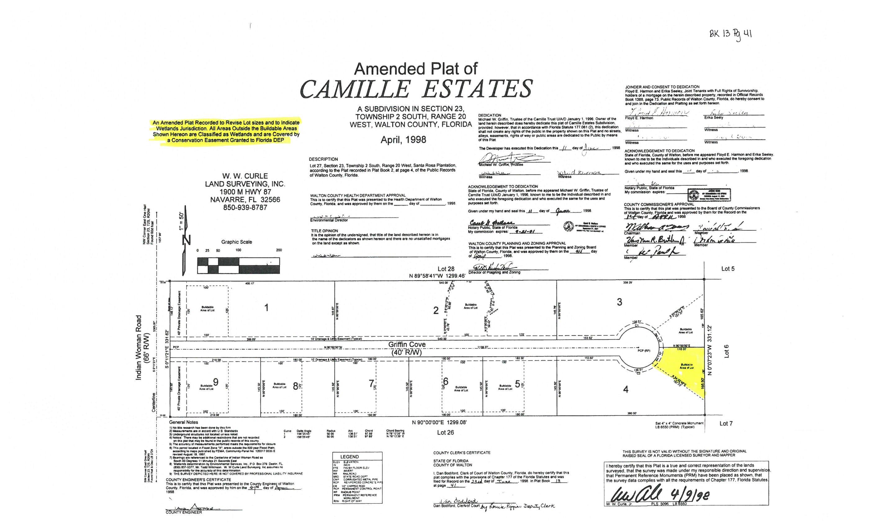 CAMILLE ESTATES - Land