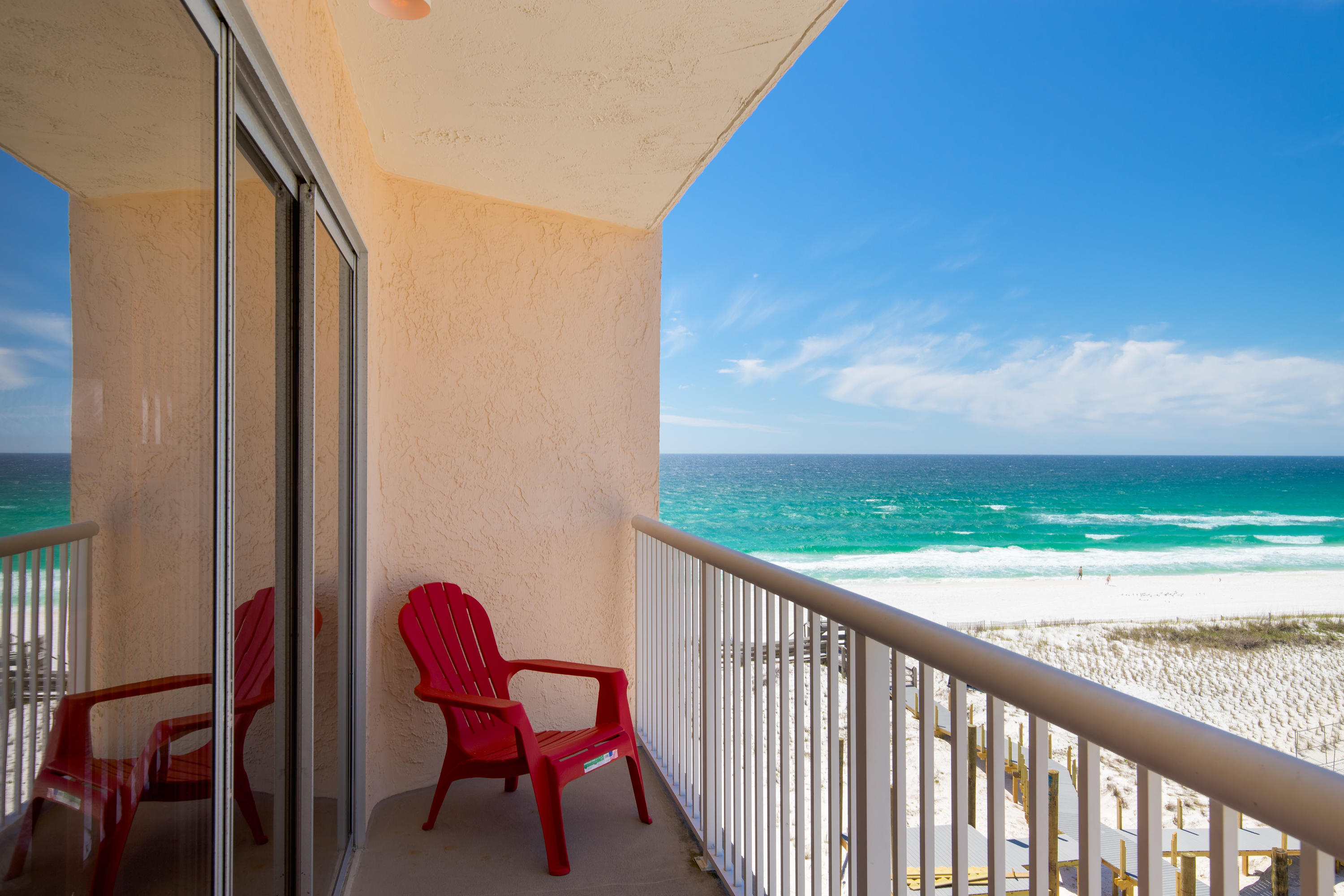 Truly a gem at the Islander Beach Resort! Great Coastal Sunset View's await your over-sized 30 foot long balcony,and outstanding upgrades have been made for your comfort include:Granite counter tops in the kitchen,new appliances,tile flooring, completely re-painted,newly re-upholstered furniture,and a great floor plan for casual living or vacation rental purposes. Included in the association fees' are water and cable. The Islander's amenities include: 500ft beach, gulf-front swimming pool, gym, conference center, shuffleboard, and BBQ Patio.