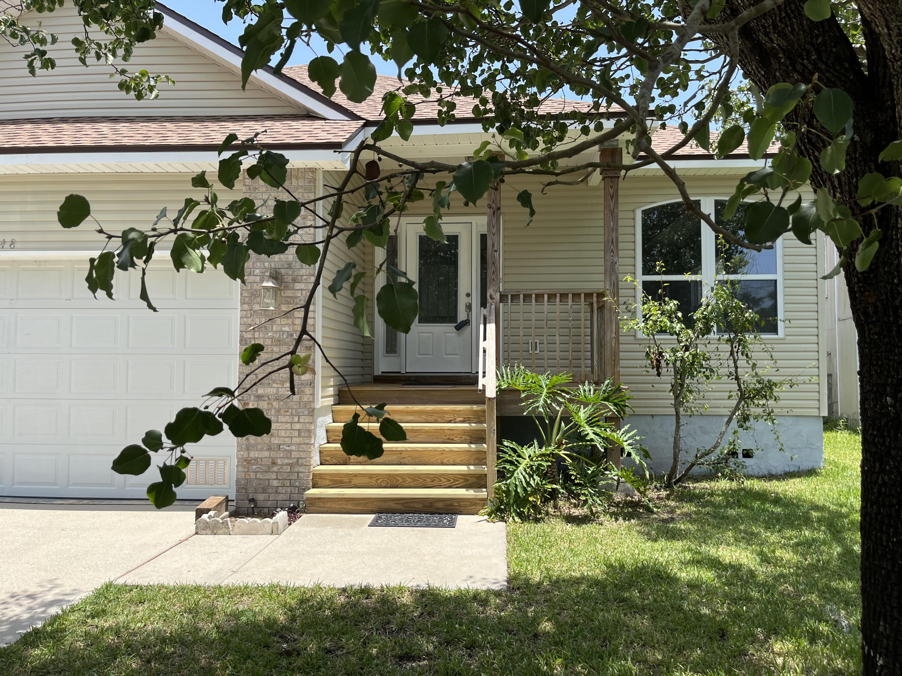 MOVE IN READY!  NEW roof, NEW LVP floors, NEW lighting, NEW front door, NEW granite counters, NEW fence, NEW tub and more!  Don't miss this renovated home that sits on a cul de sac just a few miles from Hurlburt Field and our beautiful beaches.  You'll appreciate 2 living areas and an open kitchen with a breakfast bar  and all new appliances including a gas stove for the chef!  The front living room leads to the kitchen and family room.  The split bedroom floorplan includes 2 bedrooms and a full bathroom on one side of the house and a main bedroom suite with renovated bath.  The bathroom features includes a separate cultured marble shower, slipper tub and double vanities.  French doors from the family room lead to a covered back porch, fenced yard and shed/workshop.  Open House Sat 11-1