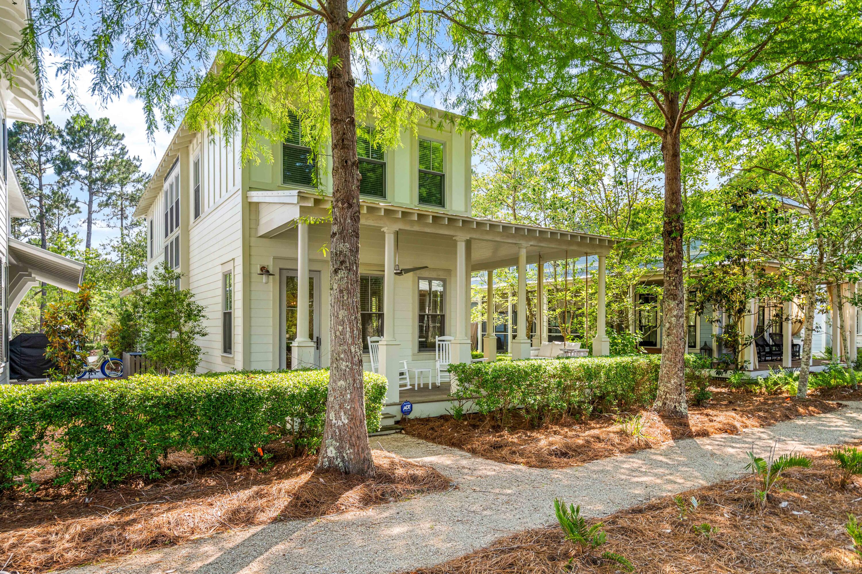 Beautiful 4 bedroom and 5 full bath home in the WATERCOLOR community offered FURNISHED and RENTAL READY. Serenity abounds at this park side jewel, which sits on a premium lot and offers a rare wrap around porch to enjoy the peaceful park setting. The first level features a master bedroom, gourmet kitchen complete with quartz surfaces and cozy open concept living. The second level contains a second master suite and two additional bedrooms with ensuite bathrooms. Located in the heart of Watercolor, residents and renters enjoy exclusive access to world-class amenities. The popular Watercolor Beach Club is a gulf-front club that features three pools, 3 restaurants, & multiple floors with an abundance of seating and unobstructed views of the Gulf of Mexico. Watercolor has its own private beach with direct access to the gulf. Camp Watercolor offers a lazy river and 2 additional pools with waterslides. The Camp also has a restaurant and bar and overlooks a large green space perfect for playing soccer or other outdoor activities. There are three additional pools throughout the community. Watercolor tennis offers 5 clay tennis courts, 2 pickleball courts, and a pro shop. Tennis and pickleball clinics/lessons are offered daily. Watercolor has a Boathouse located on the rare coastal dune lake, Western Lake. The Boathouse offers workout classes and kayak/paddle board rentals.

Don't miss your chance to own a piece of paradise in Watercolor. Schedule your private tour today and experience coastal living at its finest!