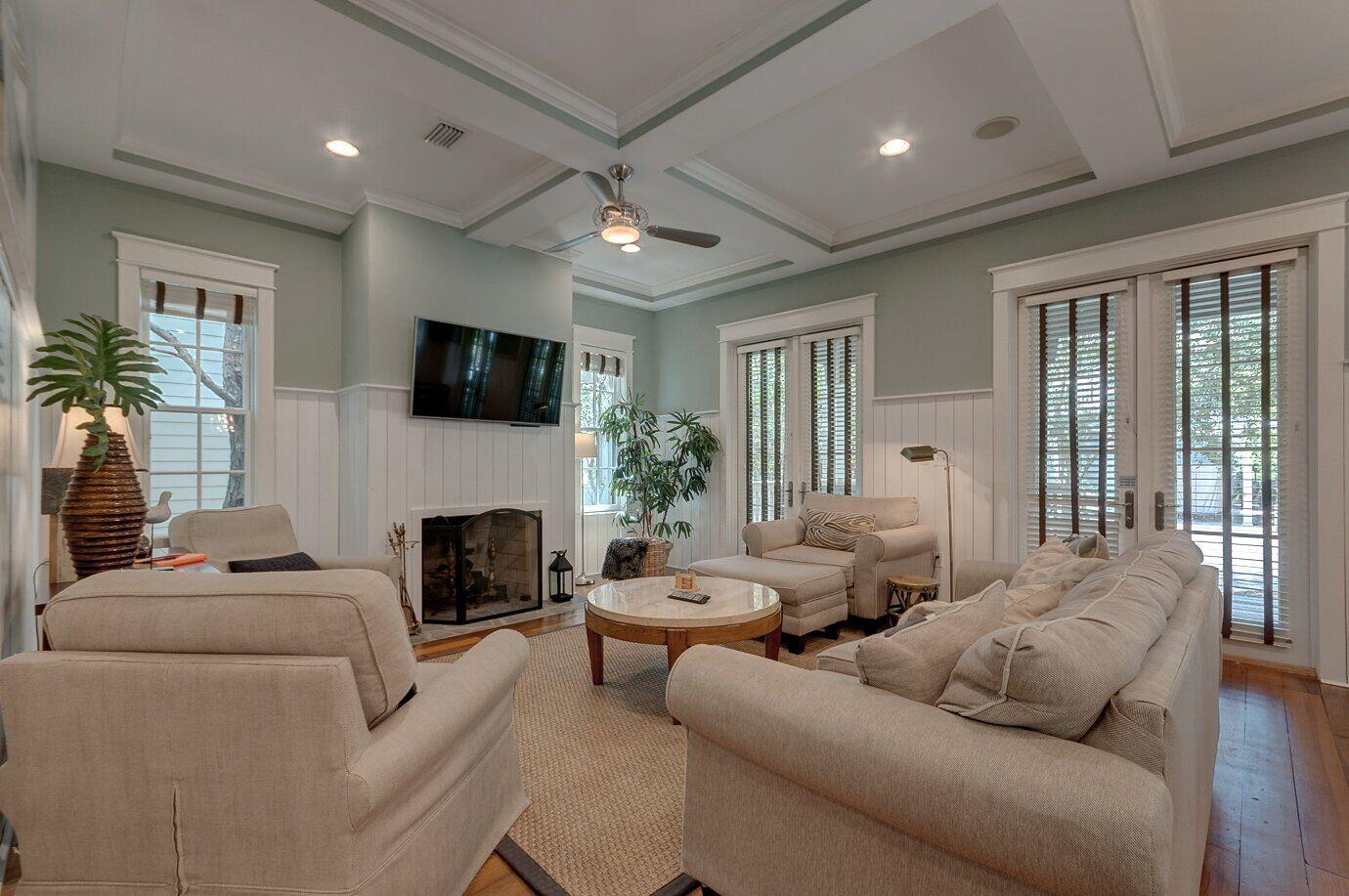 Stunning TURN-KEY home, just steps from Camp WaterColor! This home has everything you are looking for. Walking through the front french doors you are greeted by an open floor plan, perfect for entertaining! The spacious living area features a gas fireplace, wide plank hardwood floors, shiplap walls, and gorgeous tray ceilings. The gourmet kitchen is equipped with stainless steel Thermador appliances, and separate wet bar with wine cooler and ice maker. The master bedroom is conveniently located on the first floor, with a tiled walk in shower, double vanity, and separate soak bathtub. Newly remodeled mudroom. Additional 2nd floor living space along with three bedrooms, and two large owner's closets. Rental ready with strong rental history! Enjoy a cold beverage on the new front porch swing! Located on 499 acres in the renowned South Walton Beach, the picturesque WaterColor community was created with families in mind and offers the charm of small town life. Exceptional community amenities include several beautiful swimming pools, a gulf front beach club, nature trails, kayaking, canoeing, a fitness center, tennis, Camp WaterColor for kids, parks and green spaces.